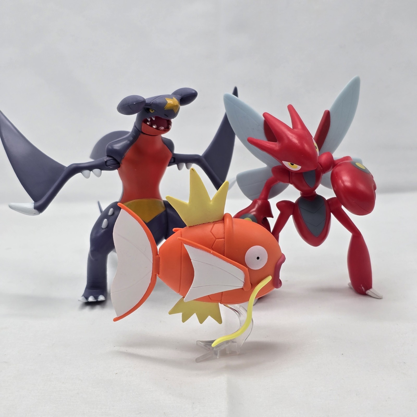 Lot Of 3 Pokemon Wicked Cool Toys PVC Action Figures Articulated 4 Inch W/ Stand