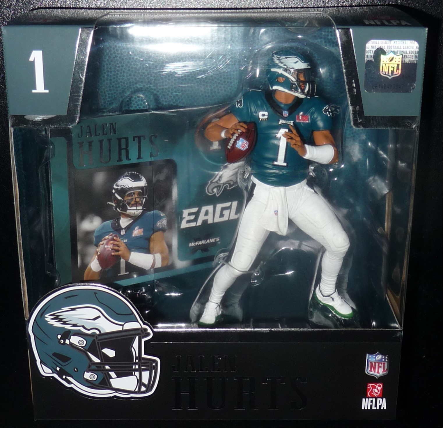 JALEN HURTS Philadelphia Eagles Super Bowl Logo McFarlane NFL Legacy 2025 Wave 2