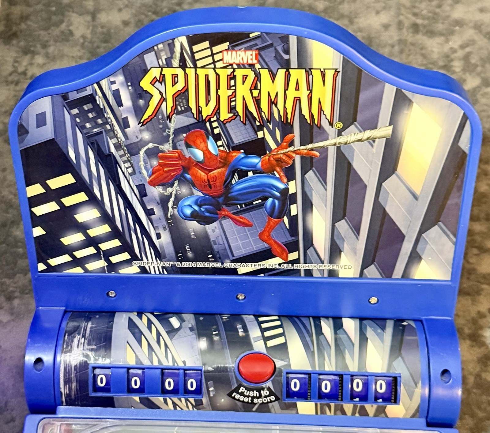 MARVEL 2004 Spider- Man Tabletop Pinball Machine Toy Game