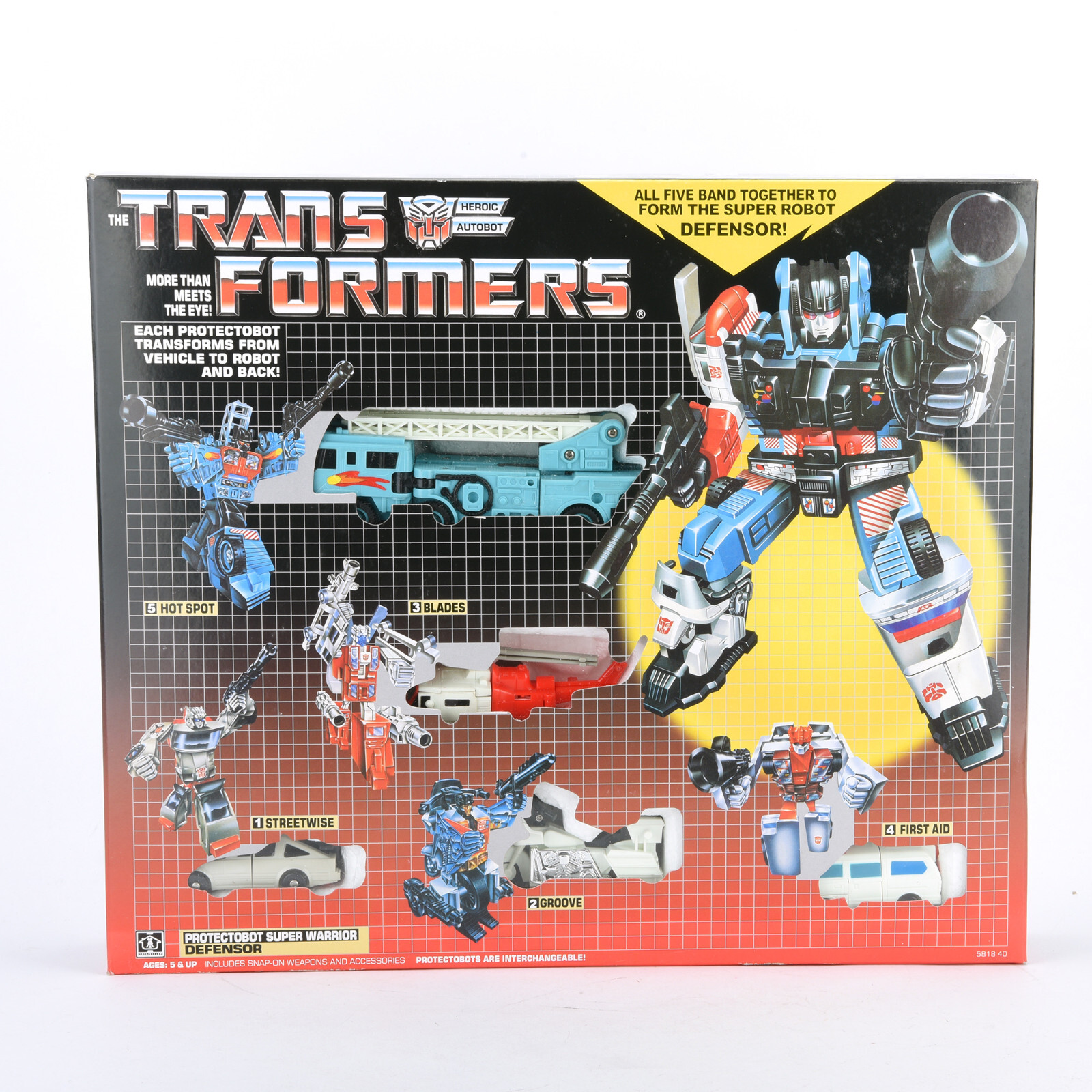 Transformers G1 Protectobots Super Warrior Defensor Toy Action Figure Reissue