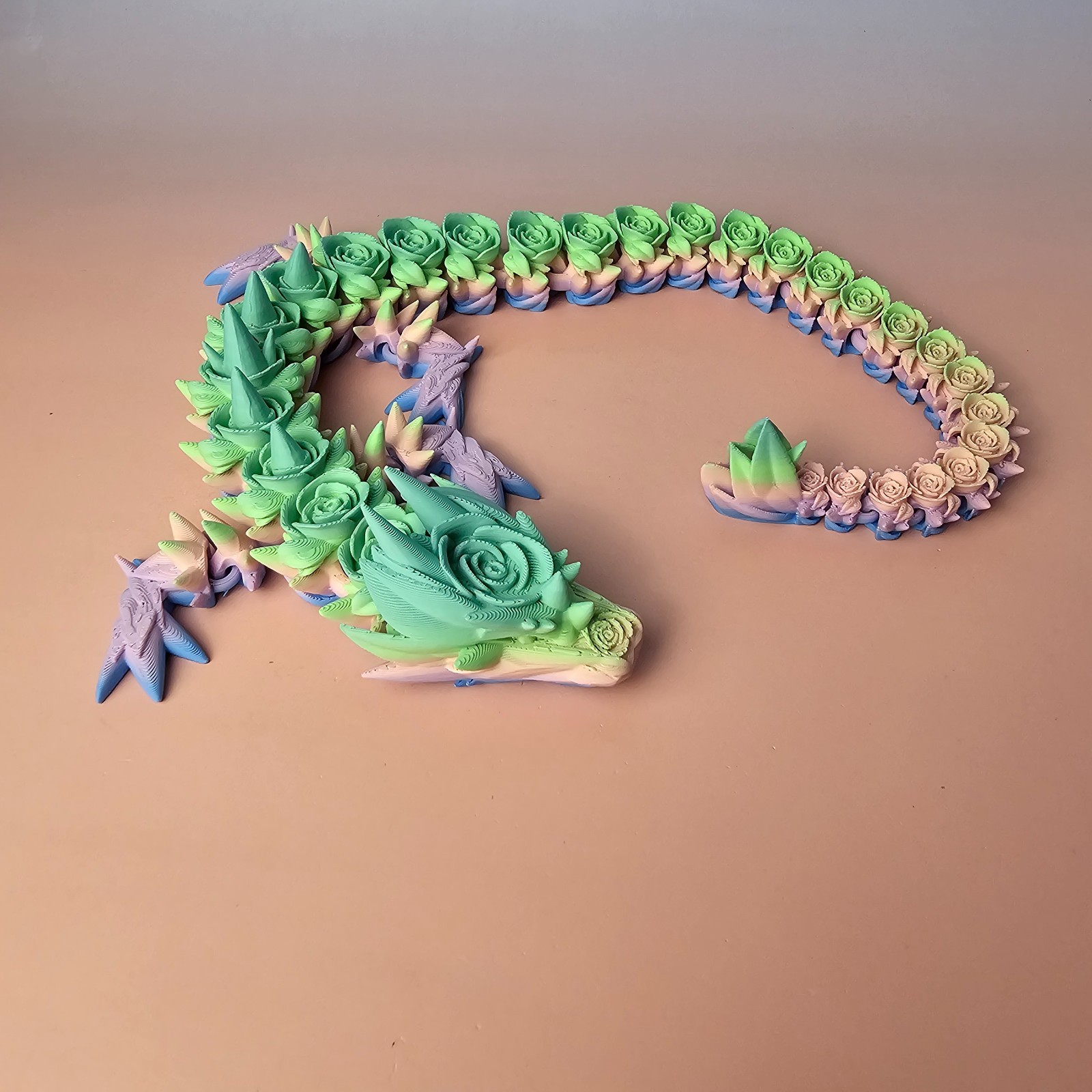 Rose Dragon 3D Printed