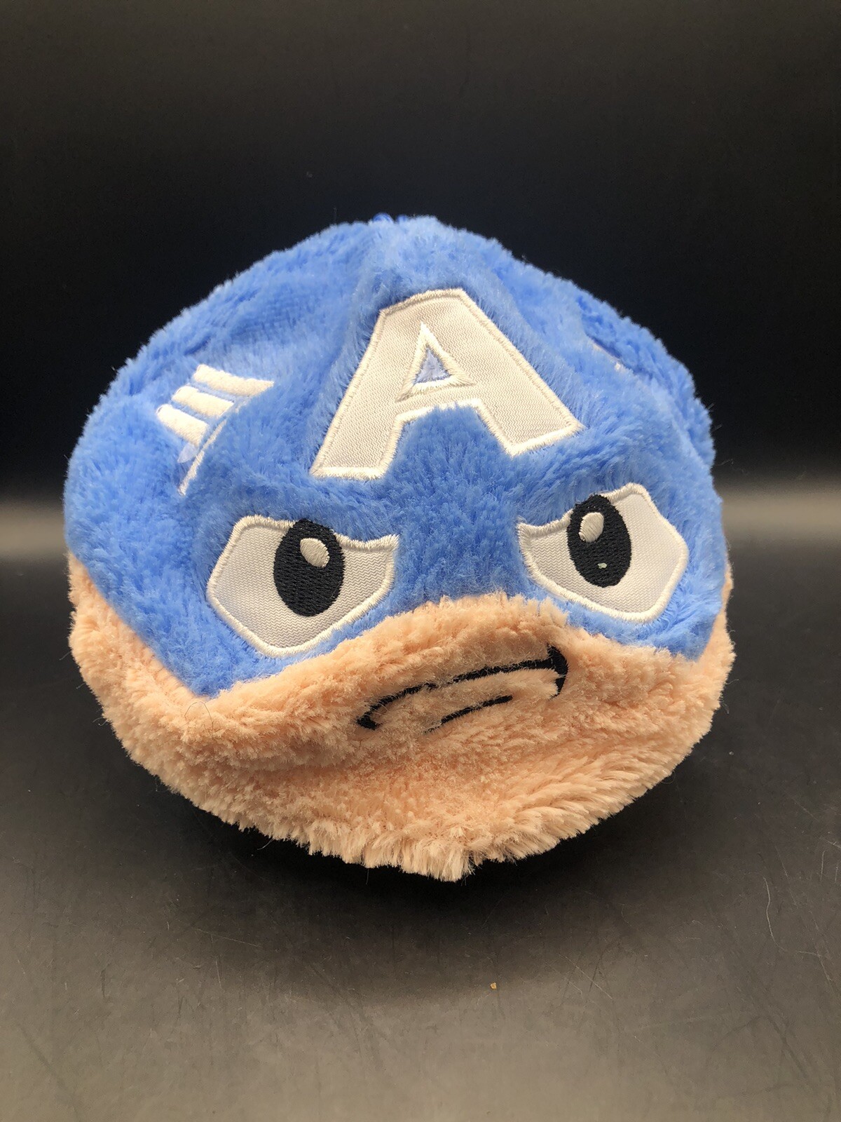 Captain America Marvel Fuzzbites Plush Character With Hanging Loop and Ball