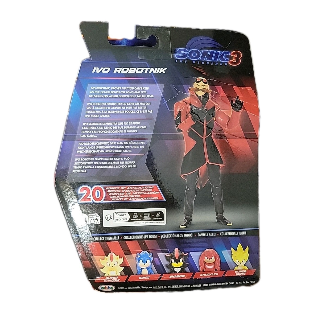 2024 Sonic The Hedgehog 3 Movie IVO ROBOTNIK 5” Figure Jakks Pacific READ INFO