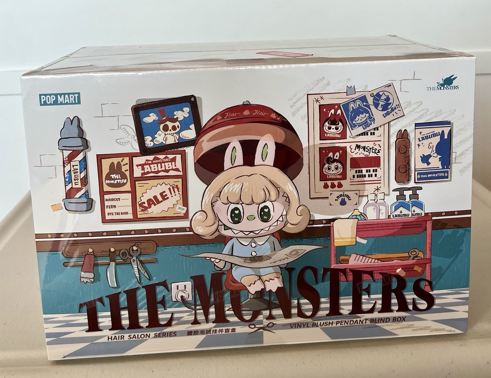 POP MART The Monsters Hair Salon Series Plush Pendants – Sealed Set (6 Blind Box