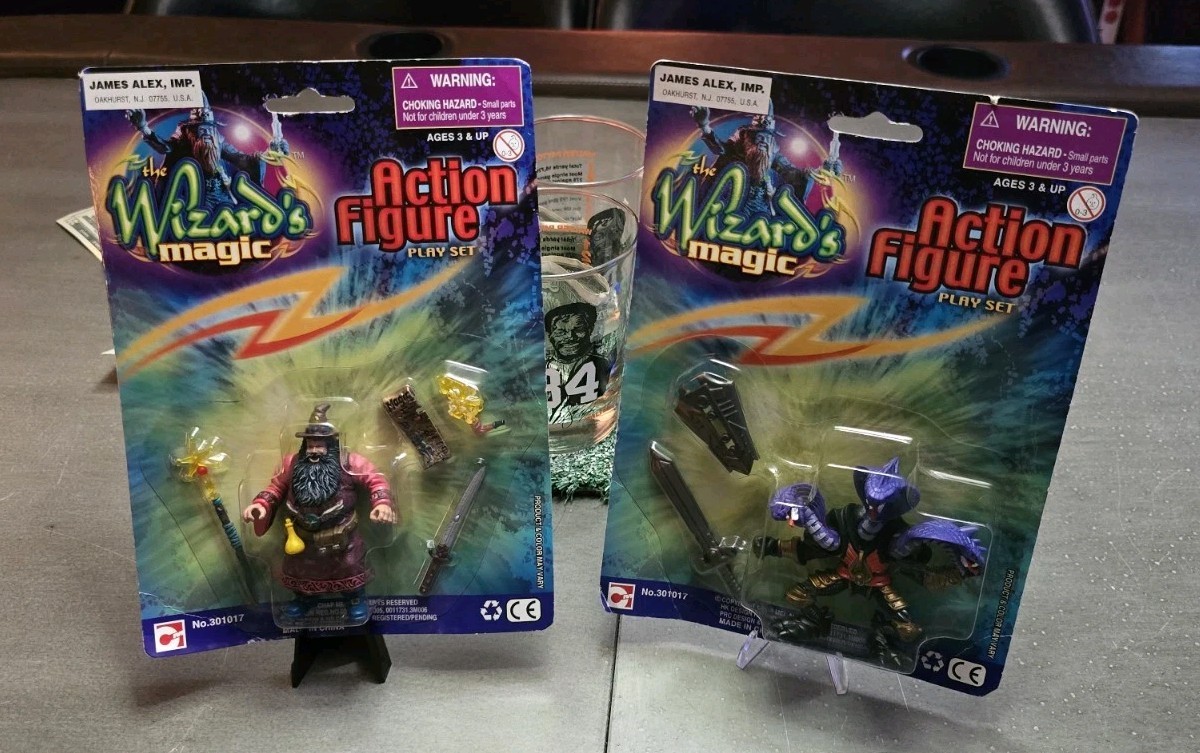 The Wizards Magic Action Figure Wizard & Hydra MoC 90s Chap Mei KO Rack Toy Pair
