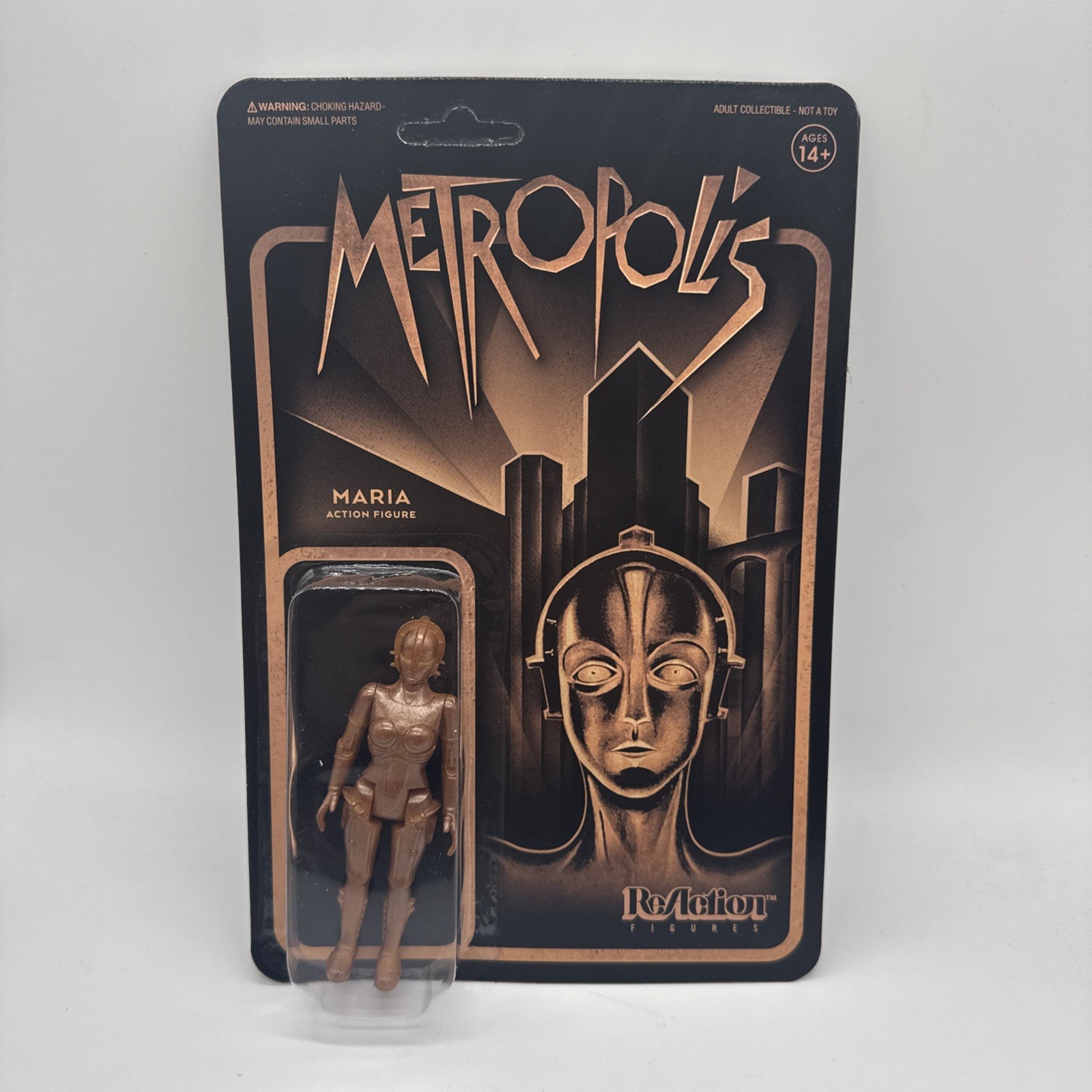 Metropolis Robot – Maria Gold 3.75&Prime; ReAction Figure by Super 7 Maschinenmensch