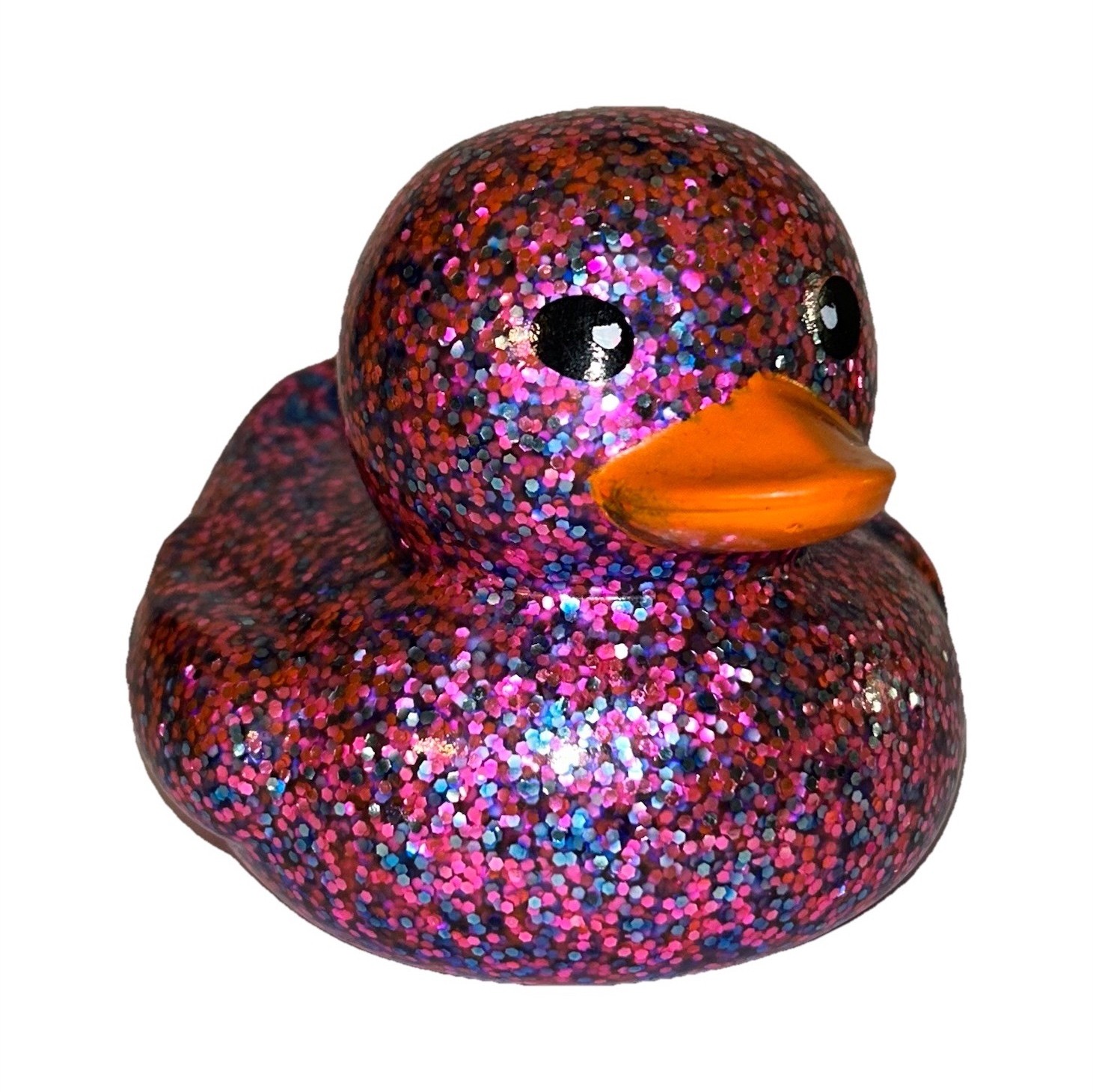 Multicolor Glitter Rubber Duck