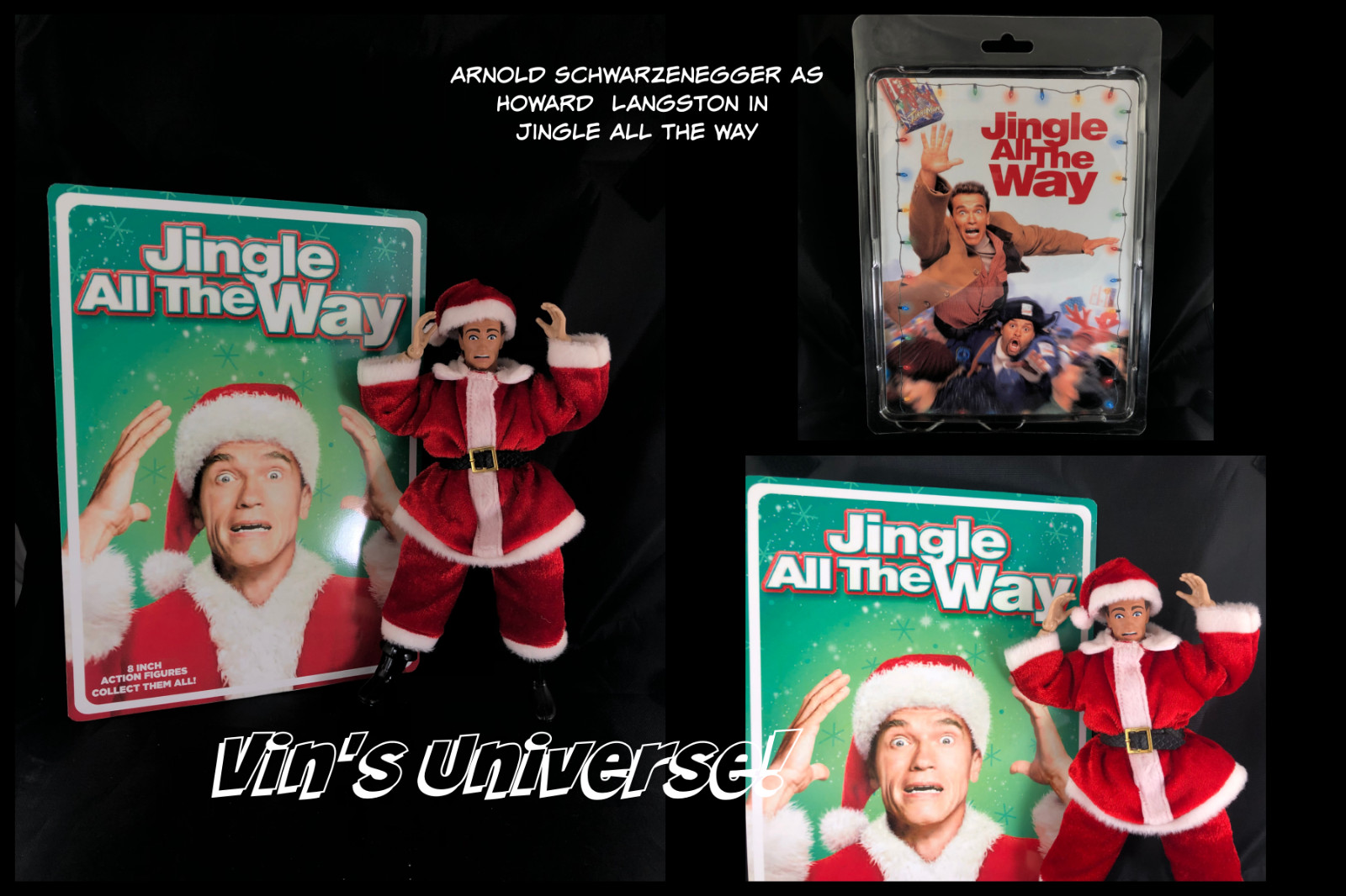 Custom 8&Prime; Mego Arnold Schwarzeneger Howard Jingle all the way Action Figure