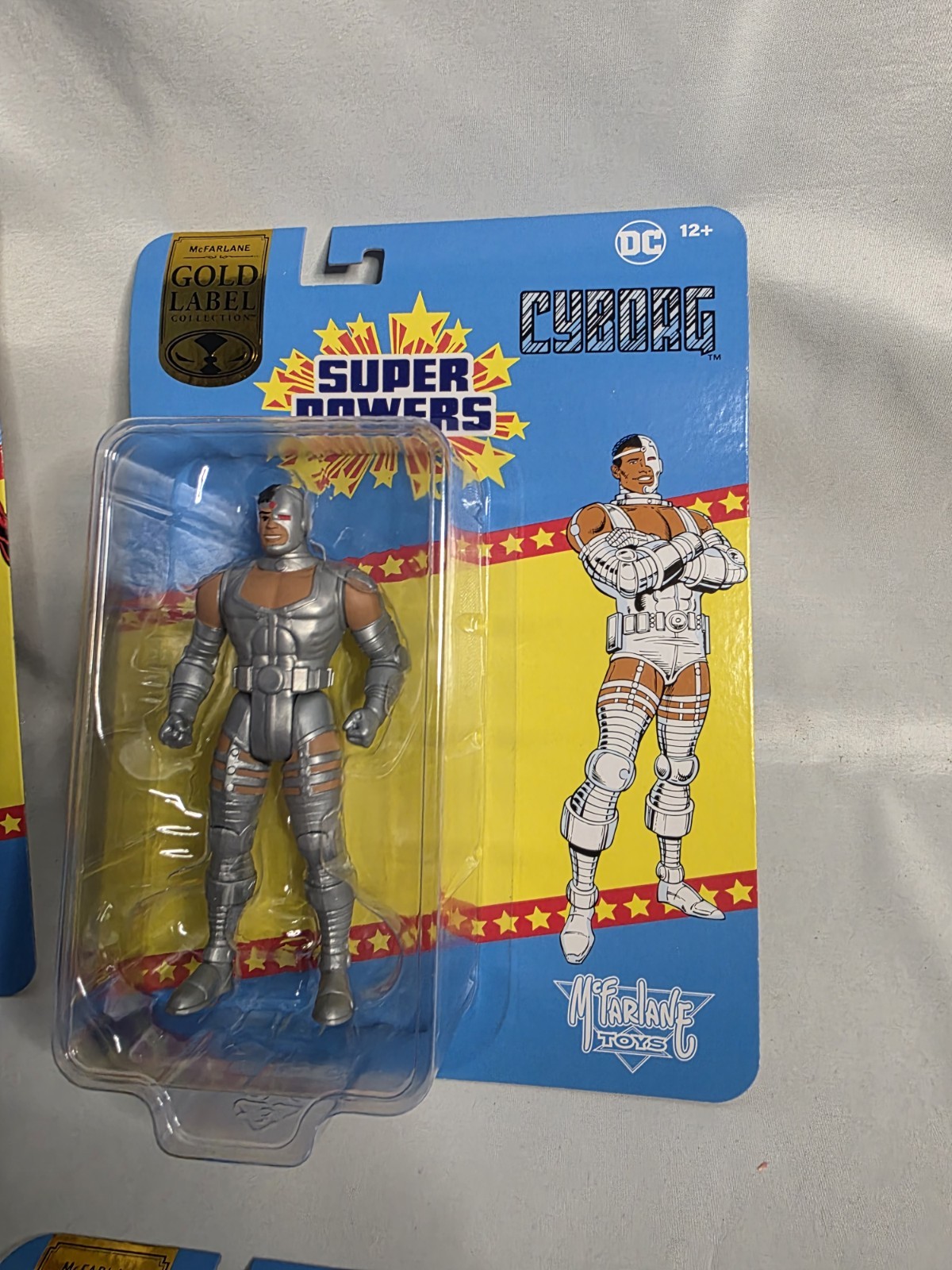 DC Super Powers McFarlane Set 4 Gold Label Cyborg, Deadman & Animal Wave 11 Wear