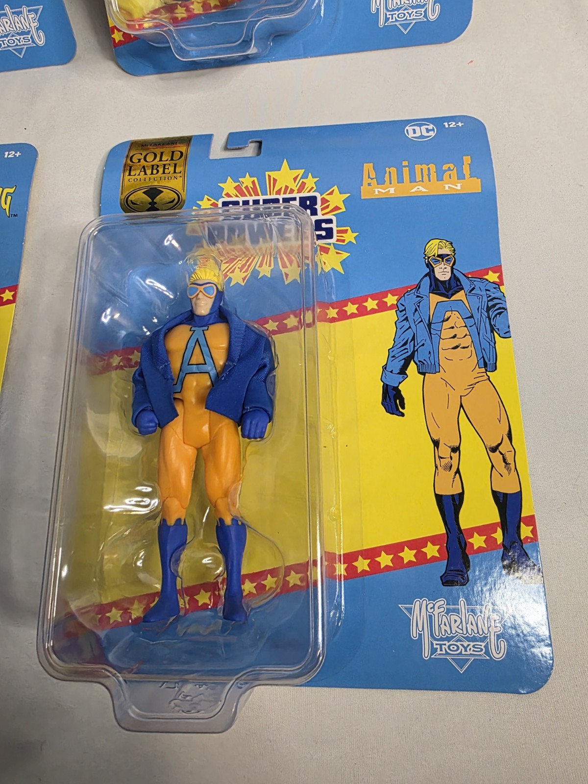 DC Super Powers McFarlane Set 4 Gold Label Cyborg, Deadman & Animal Wave 11 Wear