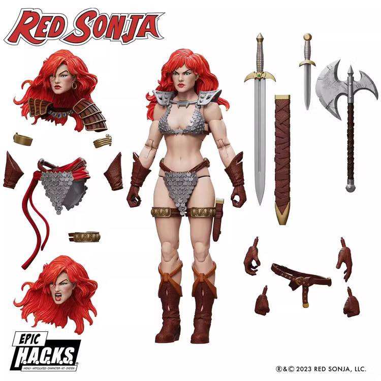 Boss Fight Studio Red Sonja Anniversary EPIC HACKS Red Sonja 1:12 Figure
