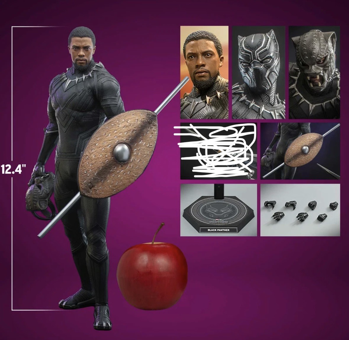 Hot Toys Black Panther (Original Suit) 1/6 Scale Action Figure – MMS671 avengers