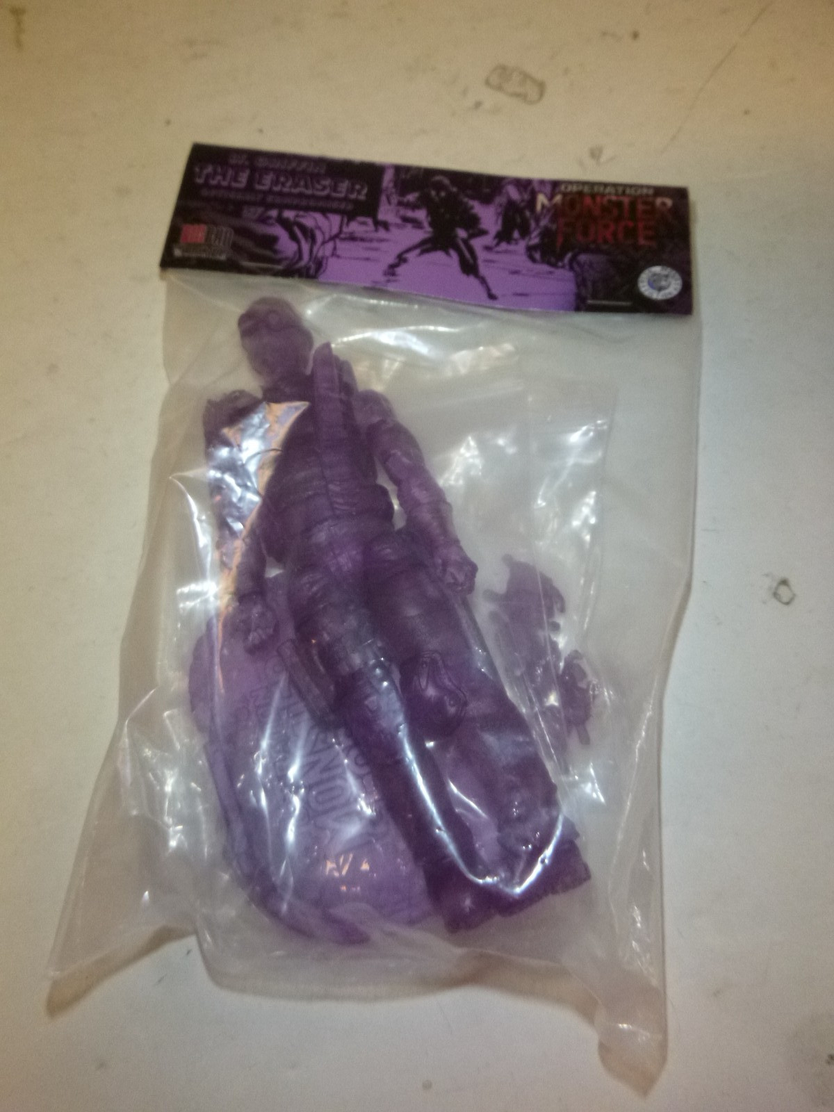 NEW 6&Prime; exclusive translucent Lt. Griffin Eraser (MISP) Operation Monster Force