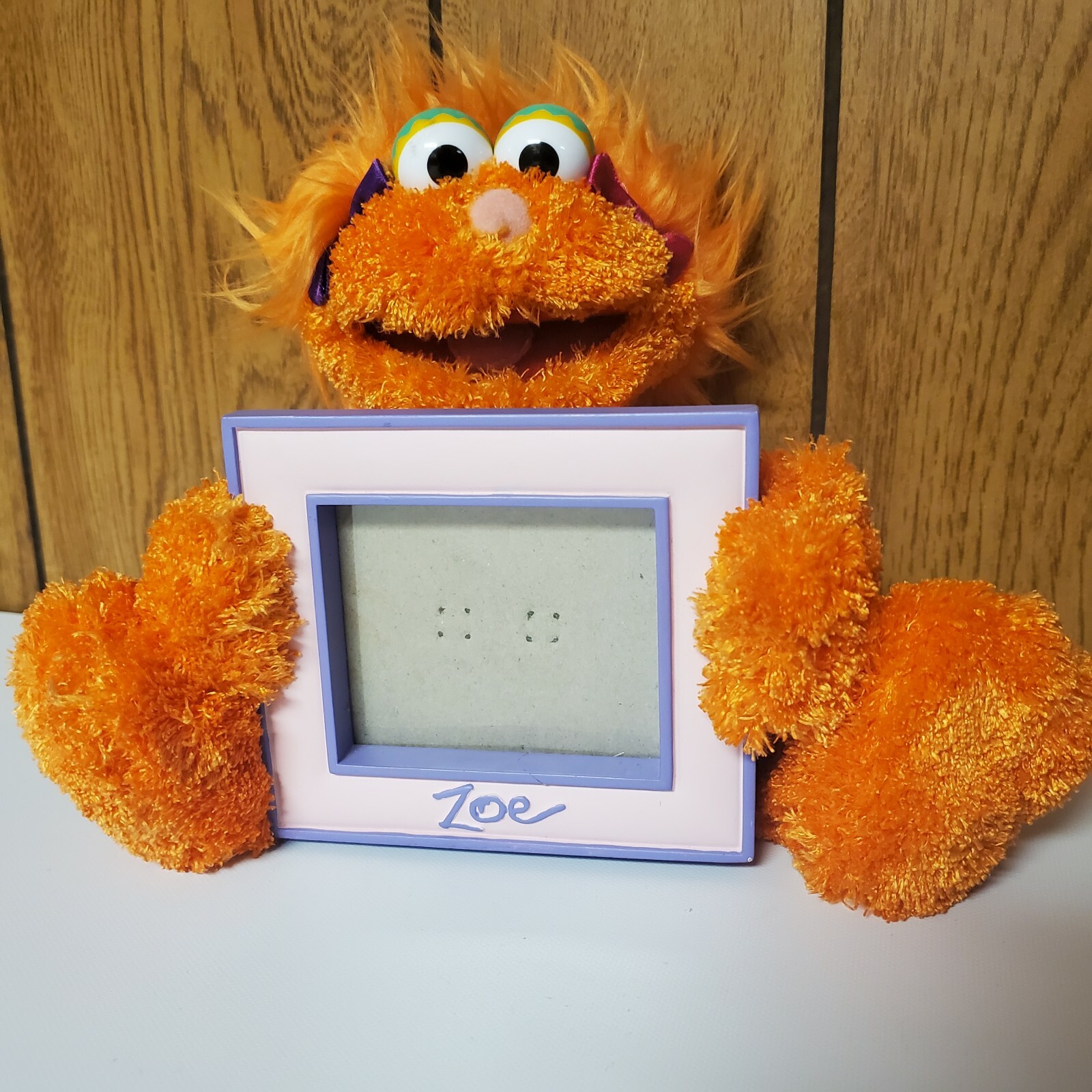 Sesame Place Zoe 9&Prime; Plush Doll 2006 2005 Picture Frame Street Workshop Stuffed