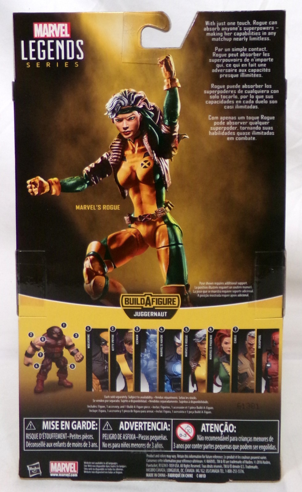 Marvel Legends Juggernaut Series X-Men Rogue 6&Prime; Figure Hasbro 2016 New Sealed
