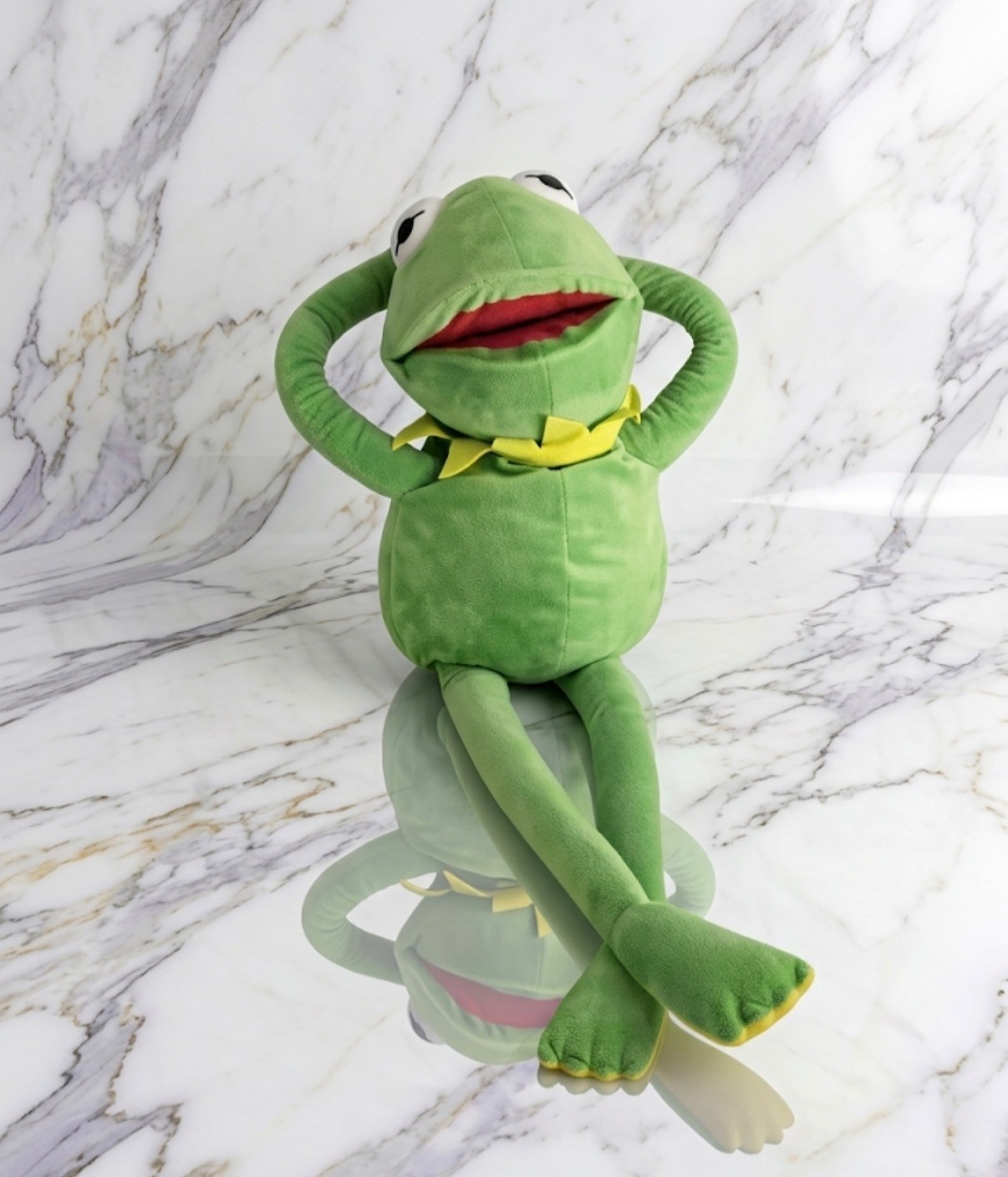 Kermit The Frog Hand Puppet 24&Prime; 60cm Soft Plush Stuffed Toy The Muppets Gift New