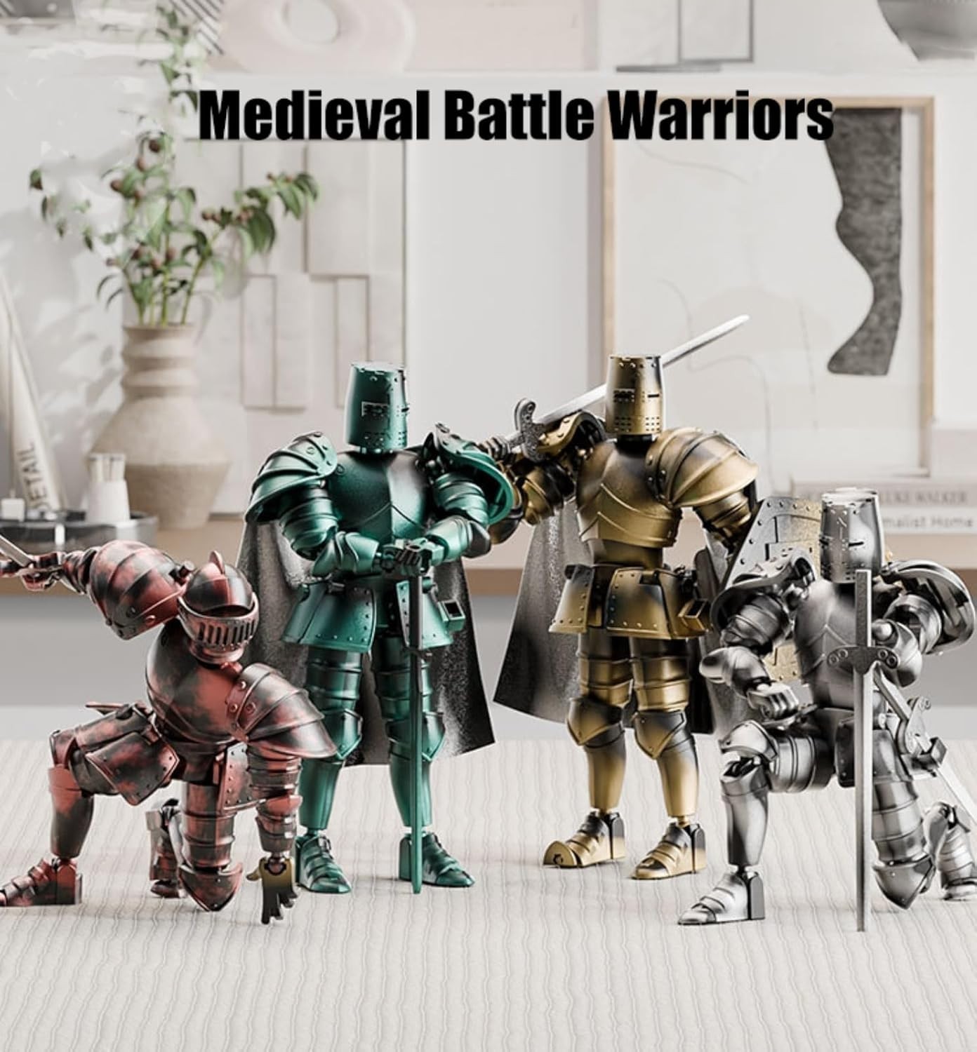 Collectible 6.5 » Medieval Knight Action Figure with Sword & Shield Accessories