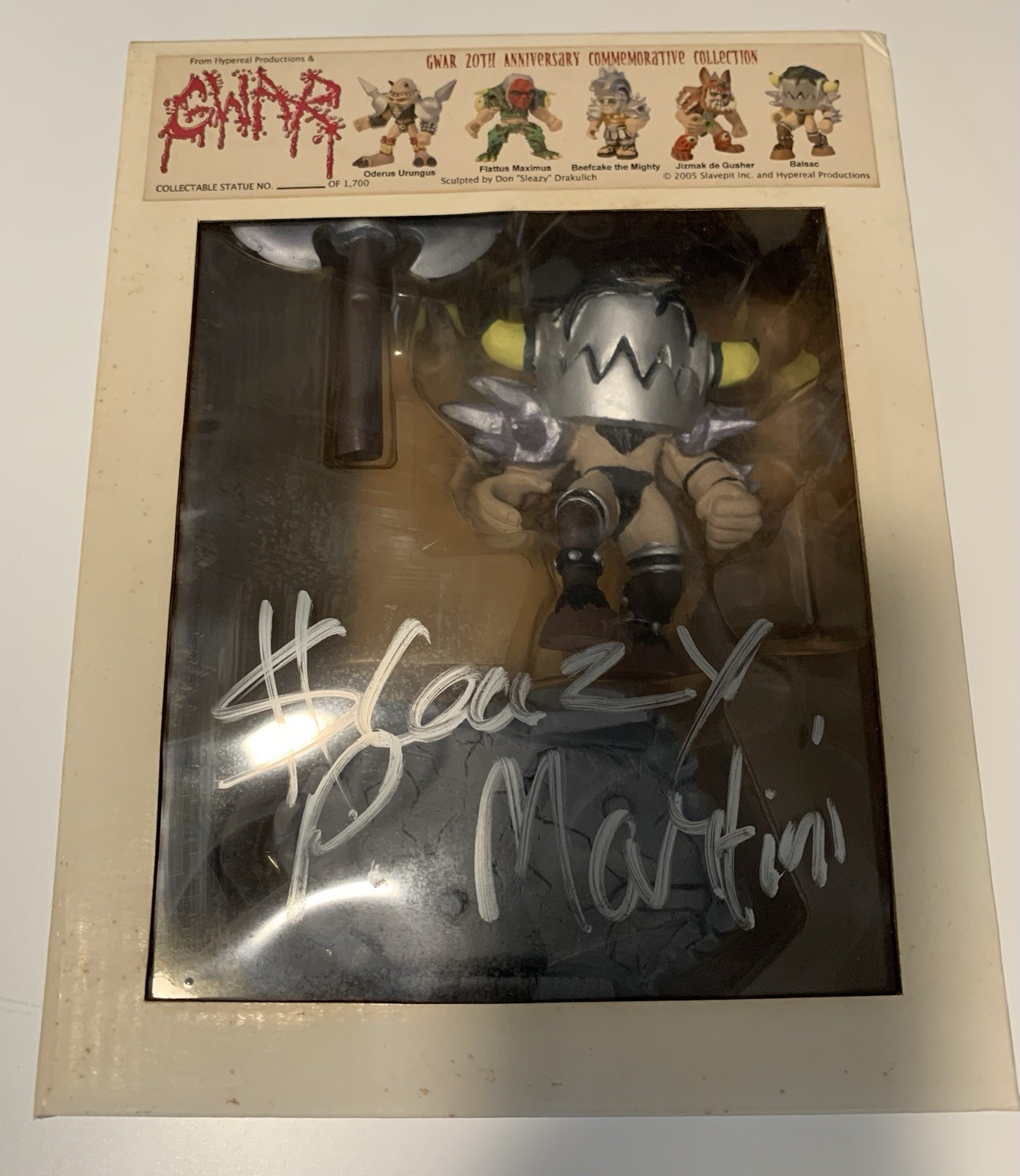 GWAR Balsac Statue 20th Anniv. By Don Drakulich Hypereal Productions