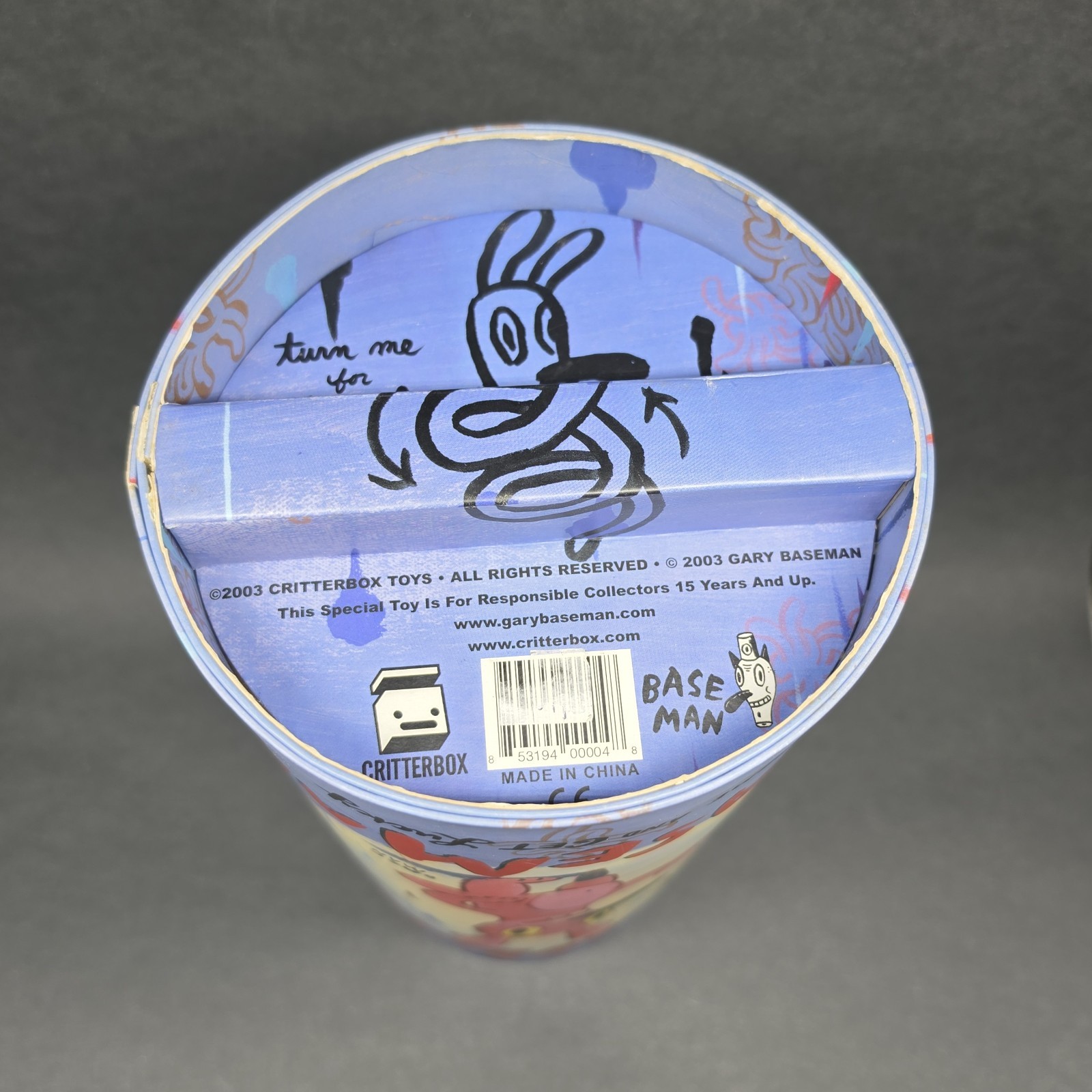 RARE Gary Baseman Signed 10&Prime; White Dumb Luck Rabbit Autographed LE #18/100