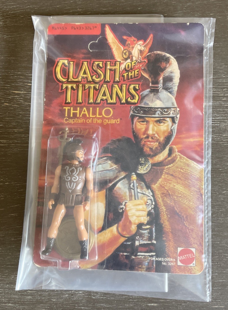 RARE Clash Of The Titans “ Thallo “ Action Figure Vintage 1980 On Card