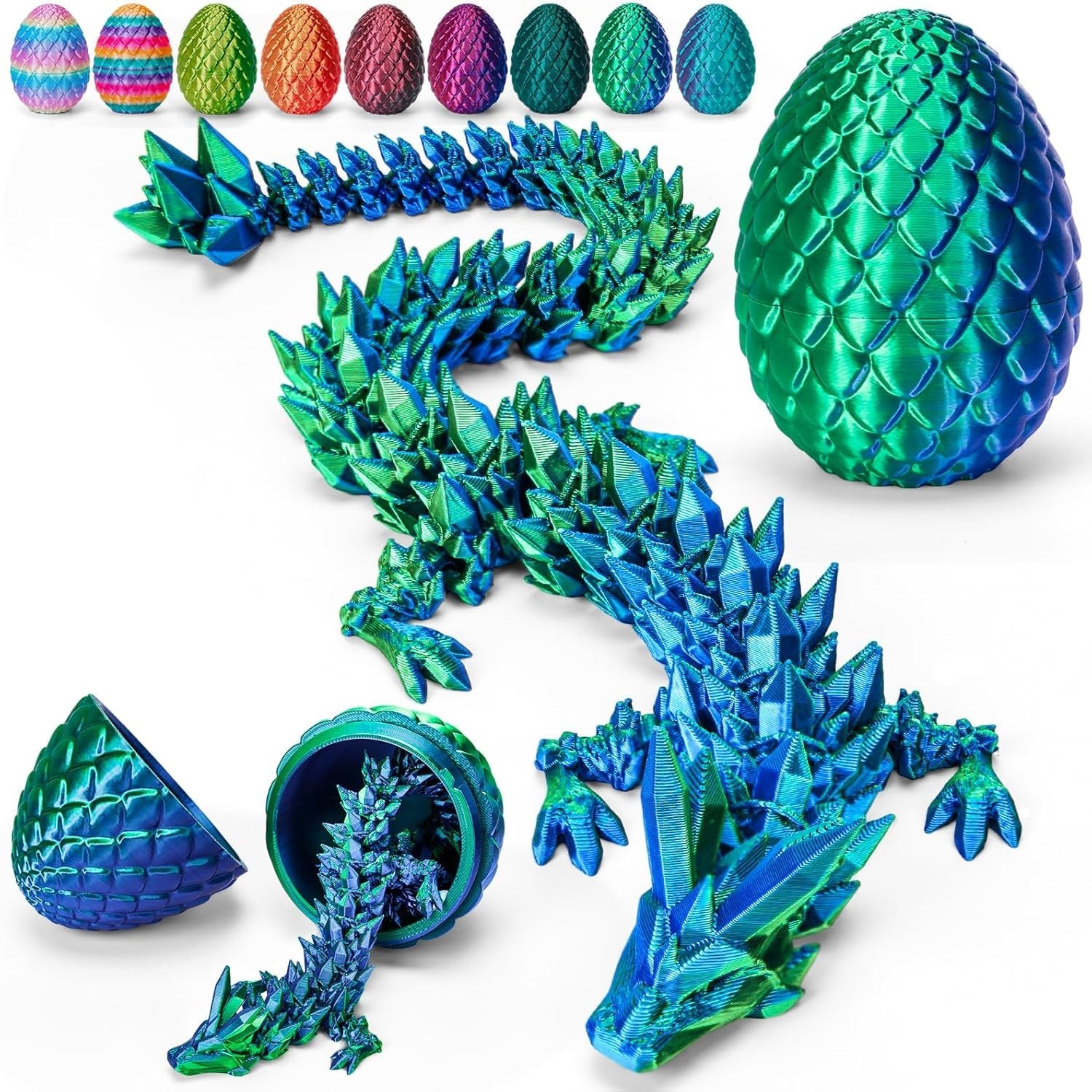 12-Inch Crystal Dragon Inside 4.53-Inch Egg – Perfect Interactive Toy for Kids