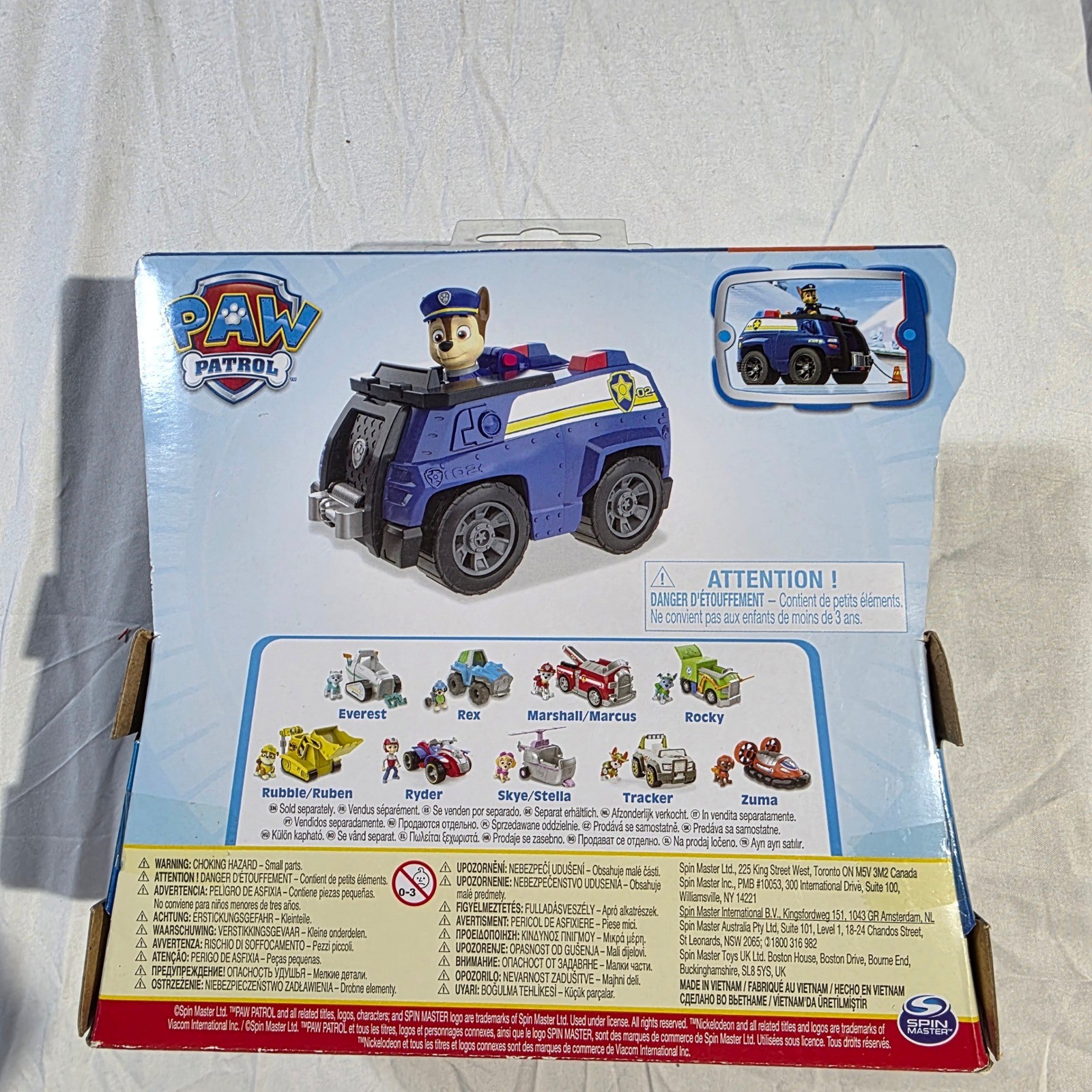 Paw Patrol Chase Patrol Cruiser Vehicle and Figure Spin Master Nickelodeon New