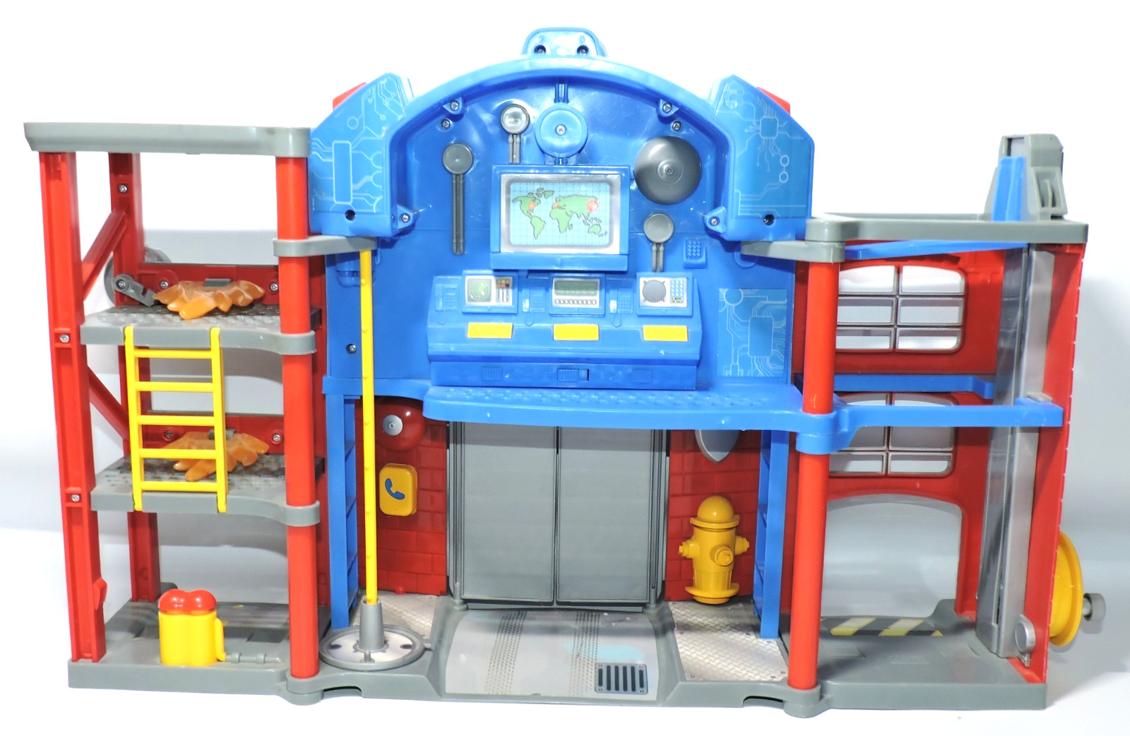 Transformers Rescue Robots Optimus Prime Fire Station Firehouse Toy Light Sounds