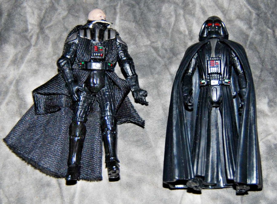 Lot of 2 Star Wars Darth Vader, Saga Legends Unmasked & Force Awakens Figures