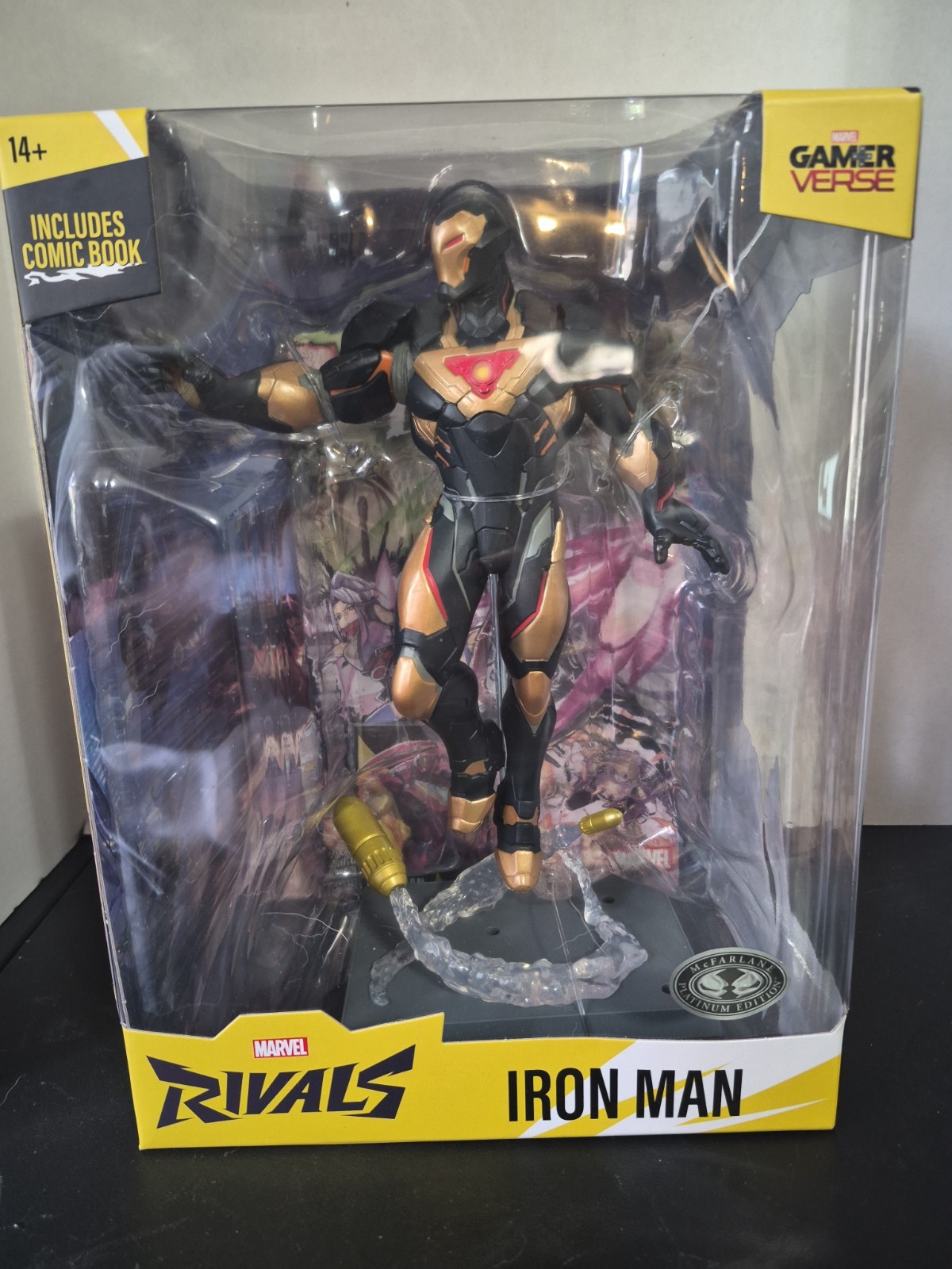 McFarlane Marvel Rivals Iron Man PLATINUM EDITION Black & Gold 1:6 Statue NIB