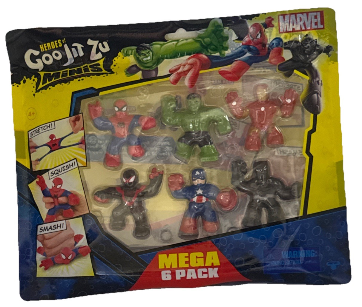 Heroes of Goo Jit Zu Marvel Mega Mini 6 Pack – Squishy, Stretchy, Gooey Mini