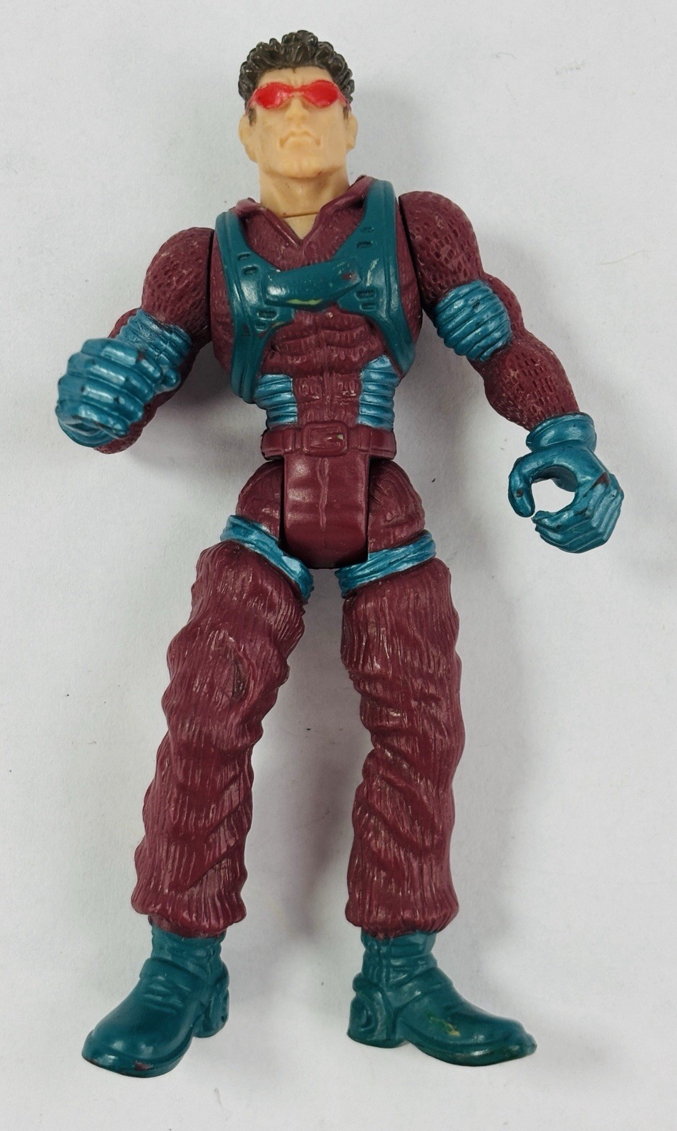 Vintage Lanard The Corps! Dragon Action Figure Maroon Suit Red Goggles 3.75&Prime;