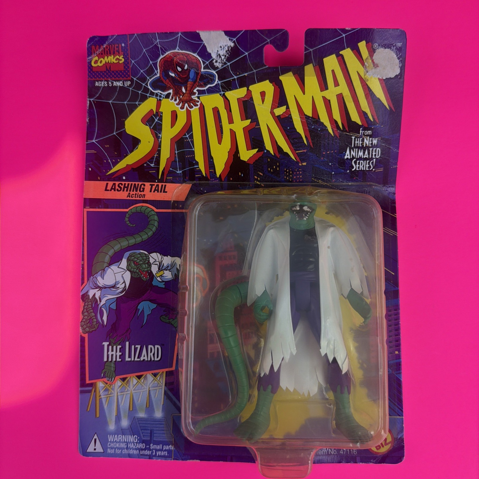 SPIDER-MAN ANIMATED SERIES:THE LIZARD LASHING TAIL WHITE SHIRT