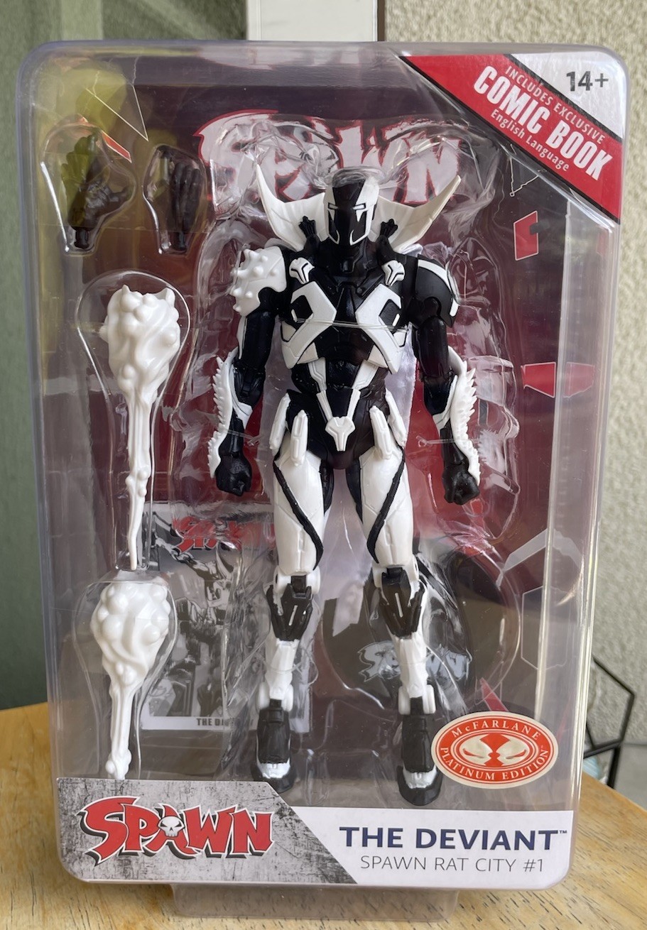 McFarlane Spawn The Deviant Rat City #1 Red Platinum Edition 7&Prime; Black White