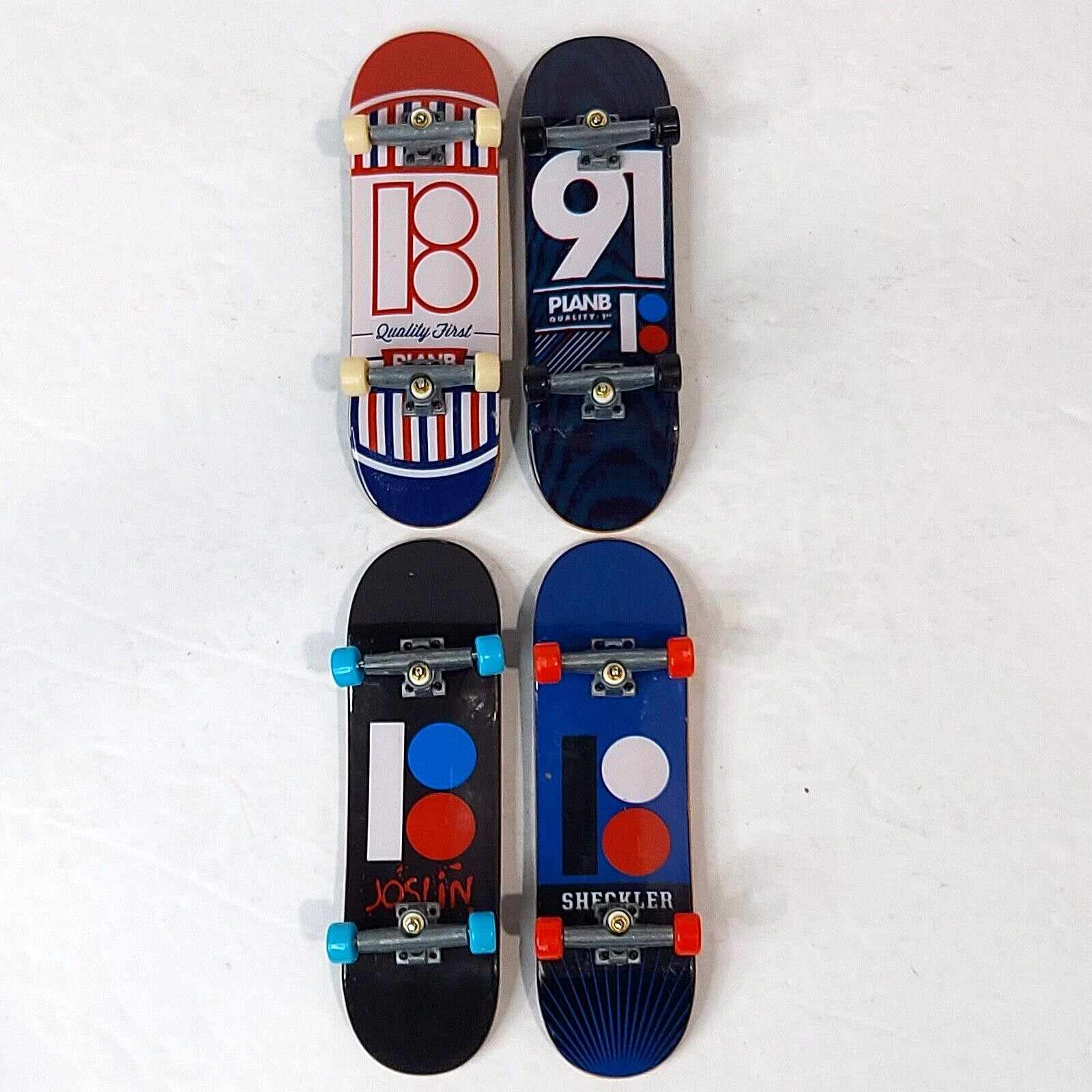 Tech Deck 100mm 4&Prime; Plan B Joslin Sheckler Skateboards Lot of 4 Fingerboards