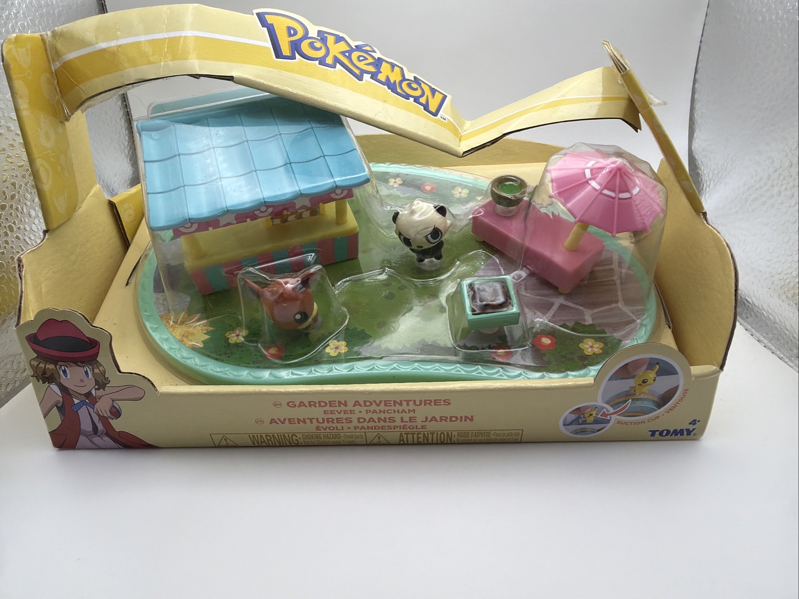 TOMY – Pokemon Garden Adventure Set – Eevee & Pancham-Box Damage-New