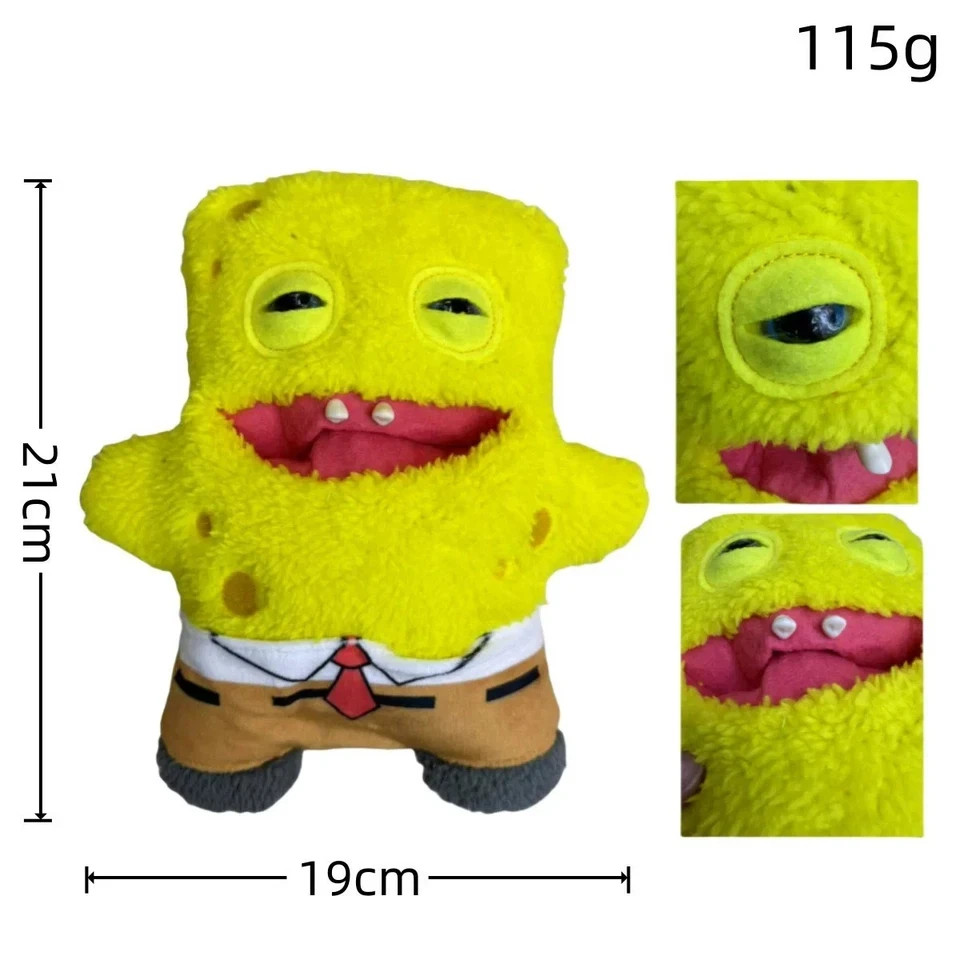 Fuggler Spongebob Patrick Star Plush Toys Funny Ugly Monster Tooth Birthday Gif.