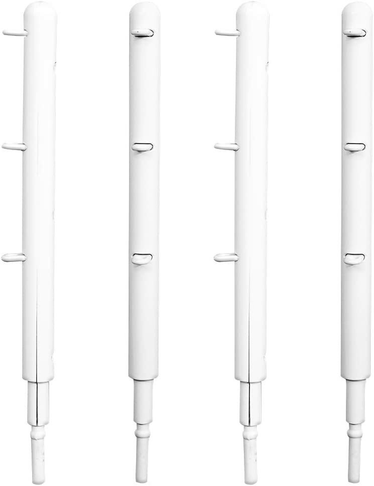 Set of 4 Metal White Ring Posts For Figures Toy Company Wrestling Ring