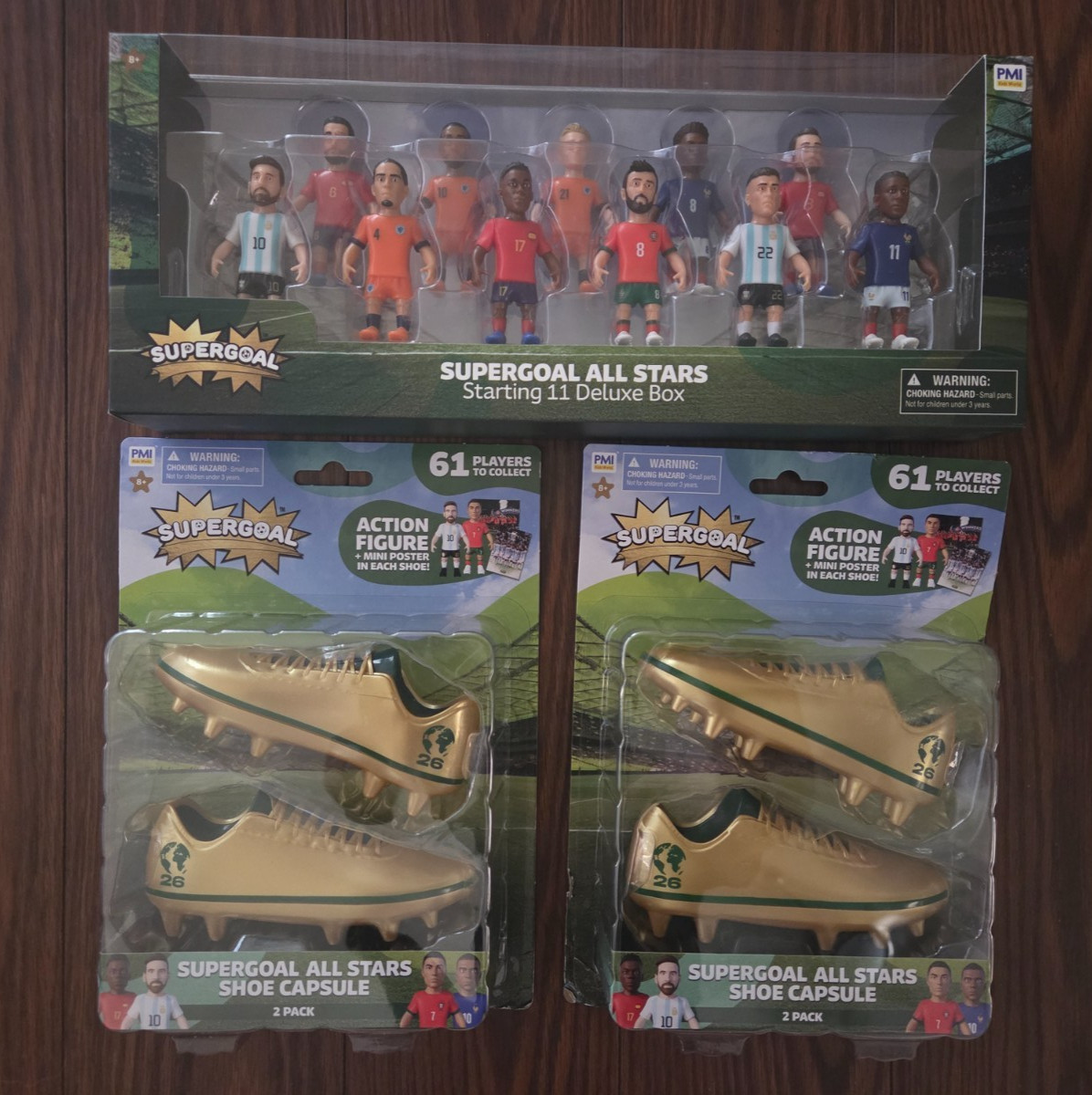 Supergoal Soccer Football Action Figures – 1 All Star Pack – 2 Shoe Capsule Pack