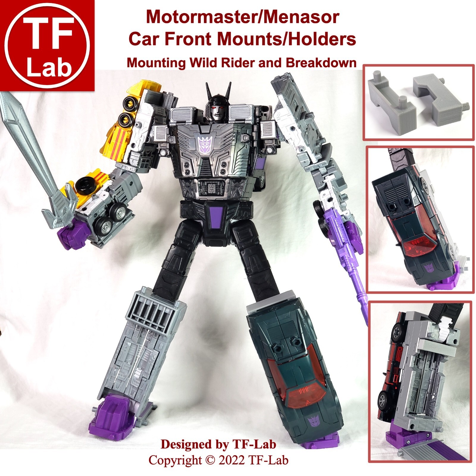 Front Car Mount for Transformers Legacy Menasor Stunticon Multipack