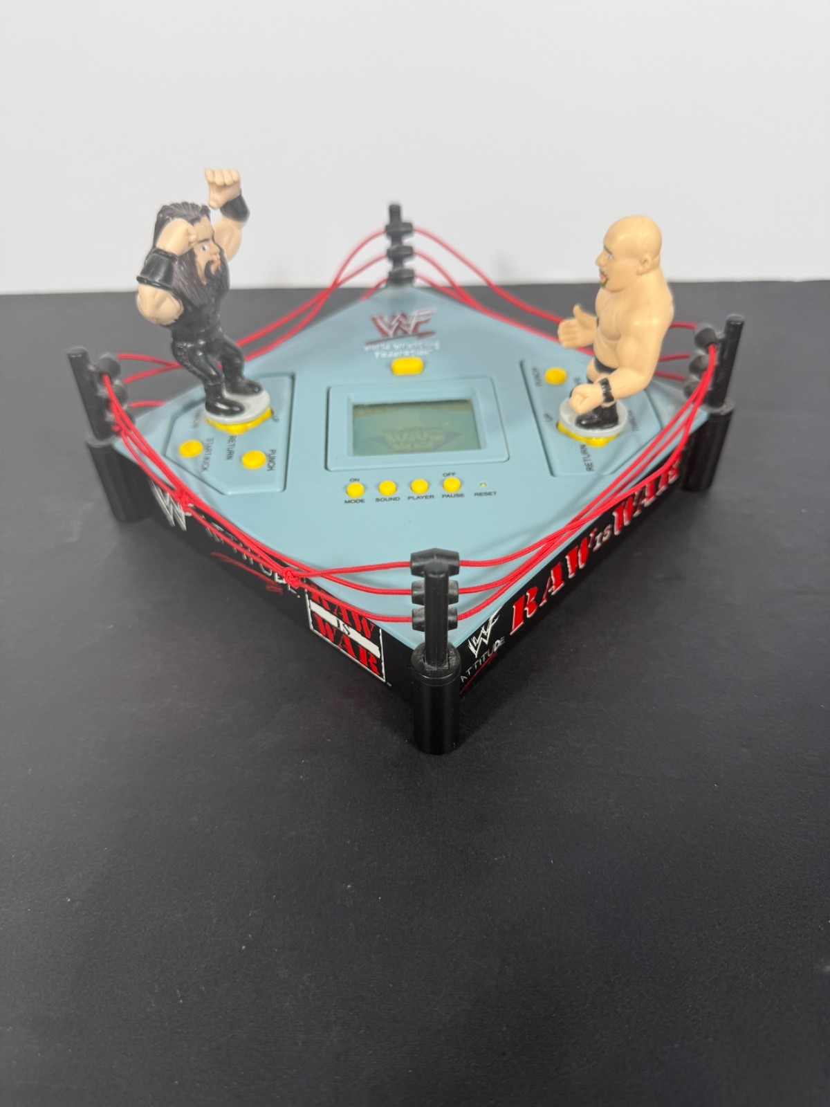 Raw Is War WWF Wrestling Ring Handheld Video Game Toy 1993 Stone Cold Undertaker