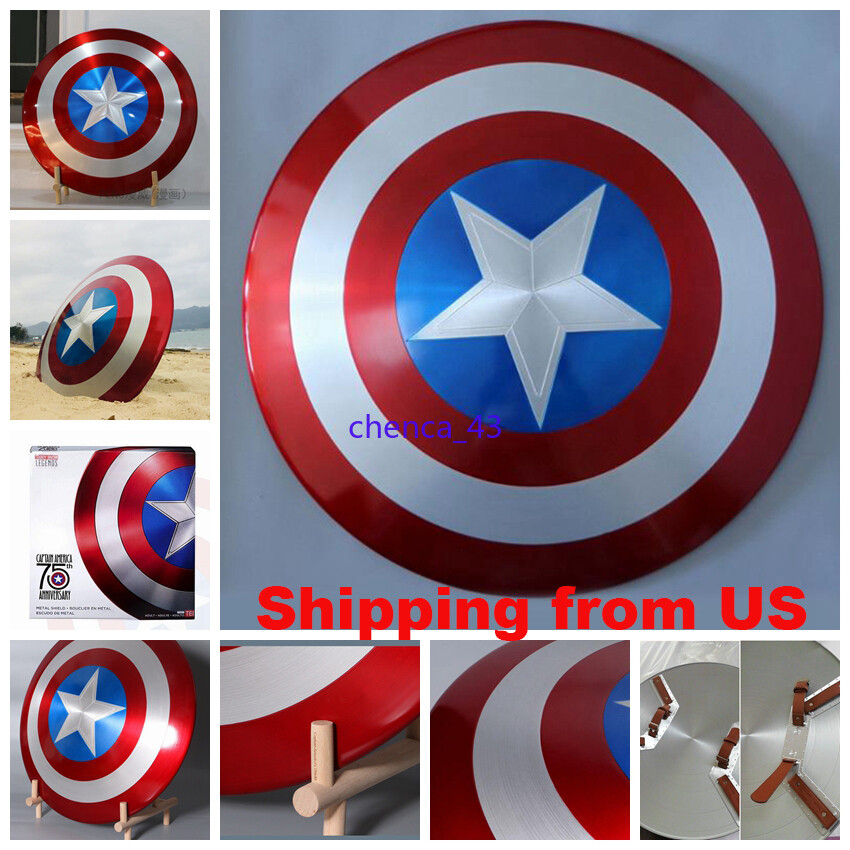US!! 1PC Marvel Legends Captain America 75th Anniversary 1:1 Metal Shield in Box