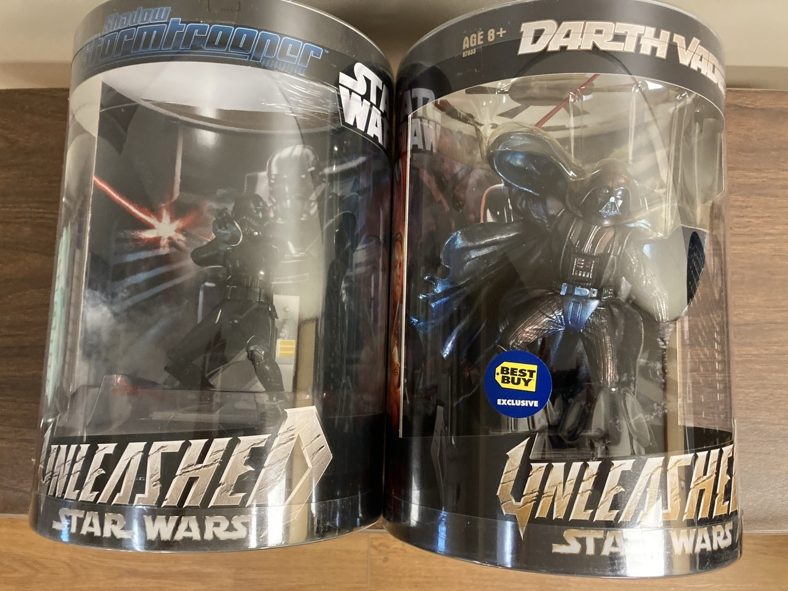BRAND NEW Star Wars Lot of 2 Unleashed 6&Prime; Darth Vader and 6&Prime; Shadow Stormtrooper