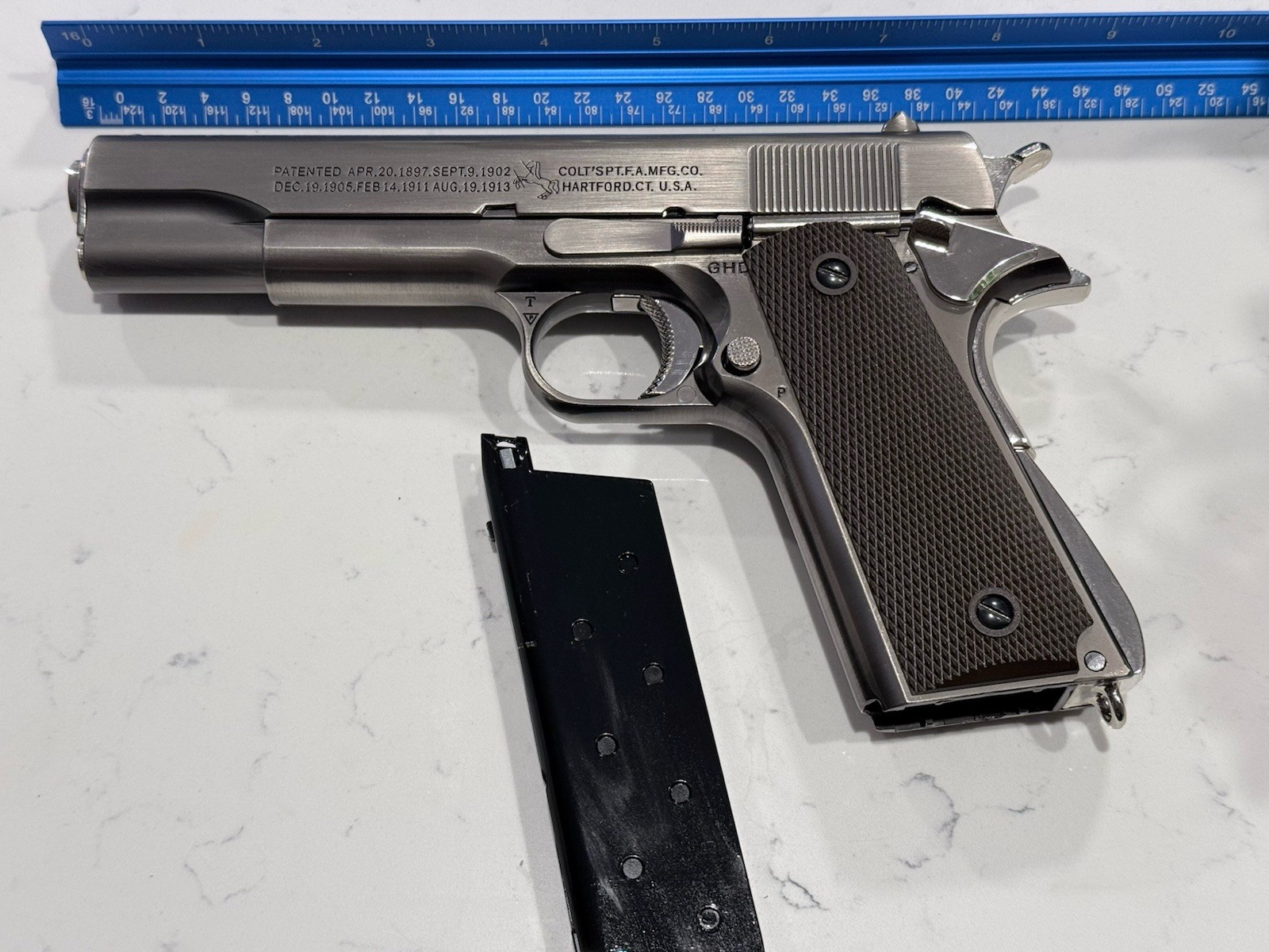 1:1 Colt 1911a Toy Gun Nonfiring Us Army All Metal Extremely Rare 2lbs Pistol
