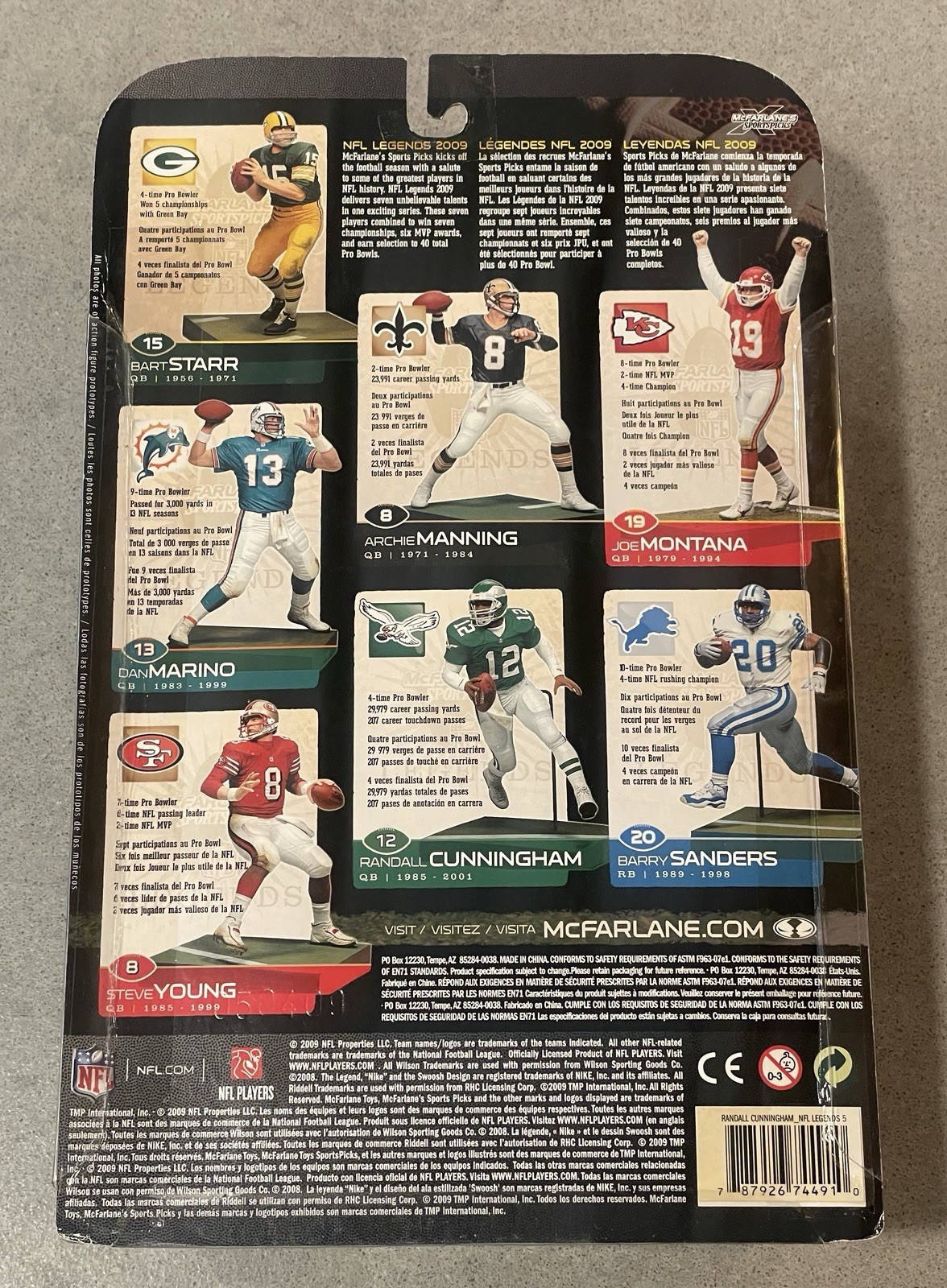 McFARLANE NFL LEGENDS PHILADELPHIA EAGLES RANDALL CUNNINGHAM FIGURE SERIES 5