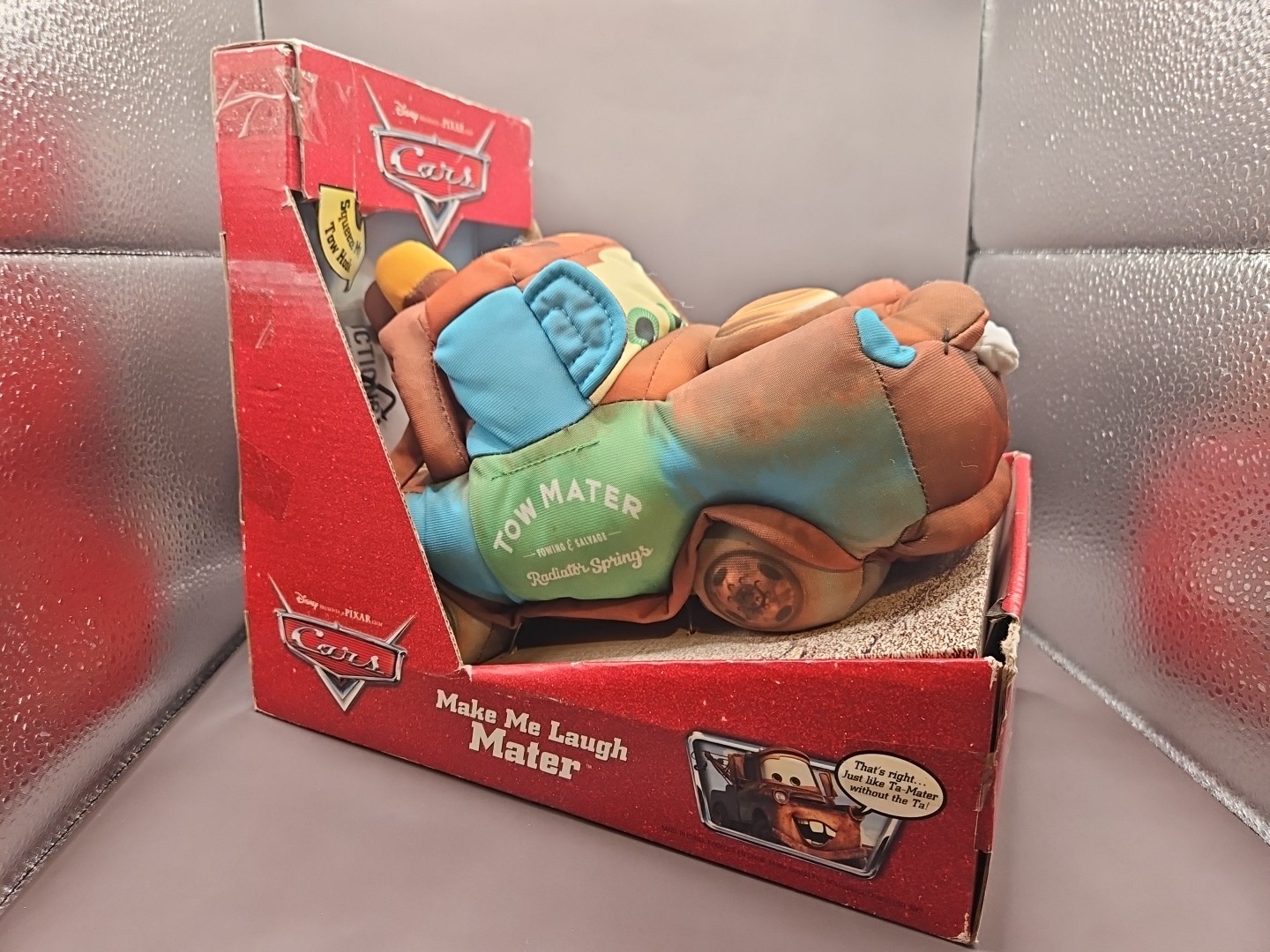 Yr 2005 Disney Pixar Cars Talking Plush MAKE ME LAUGH MATER Radiator Springs Tow