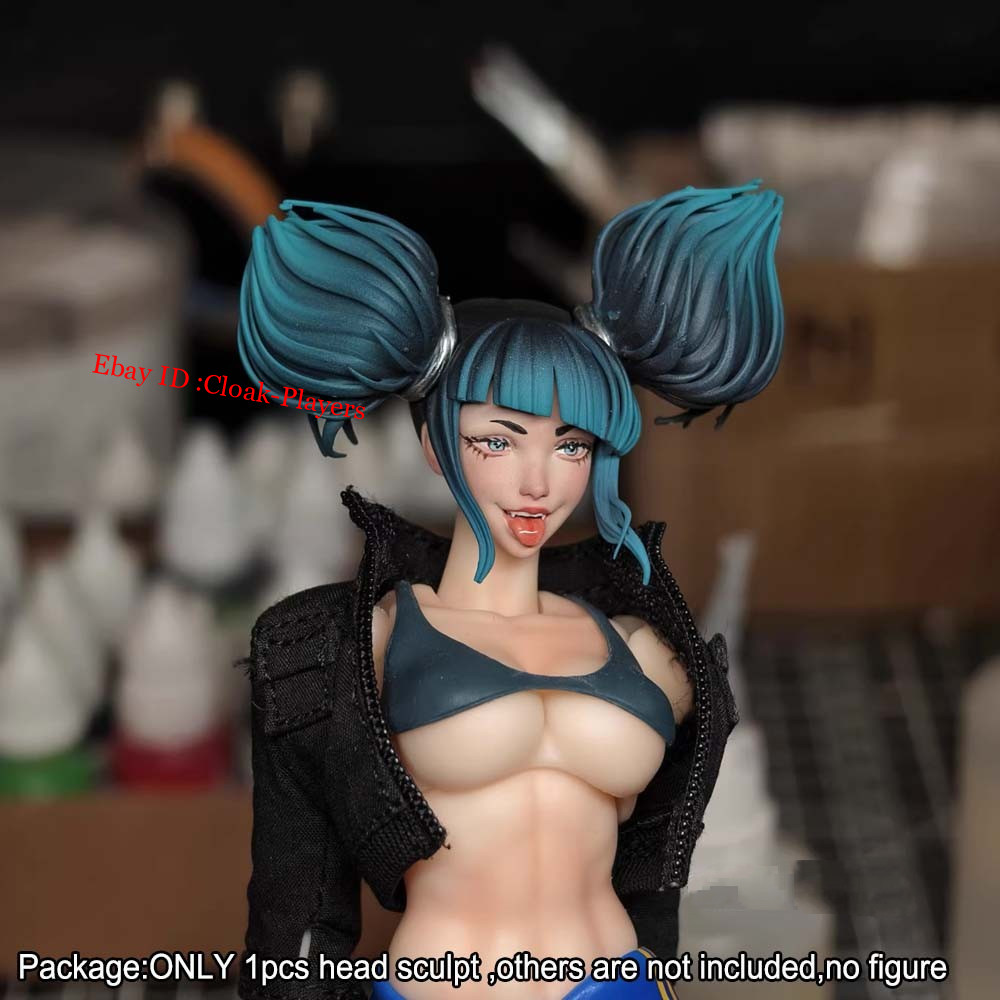 Premium 1/12 Beauty Girl Head Sculpt Head Model For 6&Prime; Romankey Crazy Figure