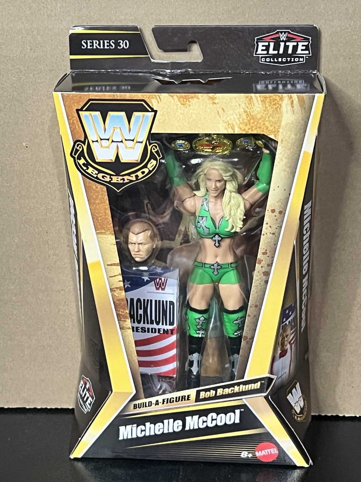 WWE Elite Collection Legends Complete Set Of 4, (Series 30) w/ Bob Backlund BAF