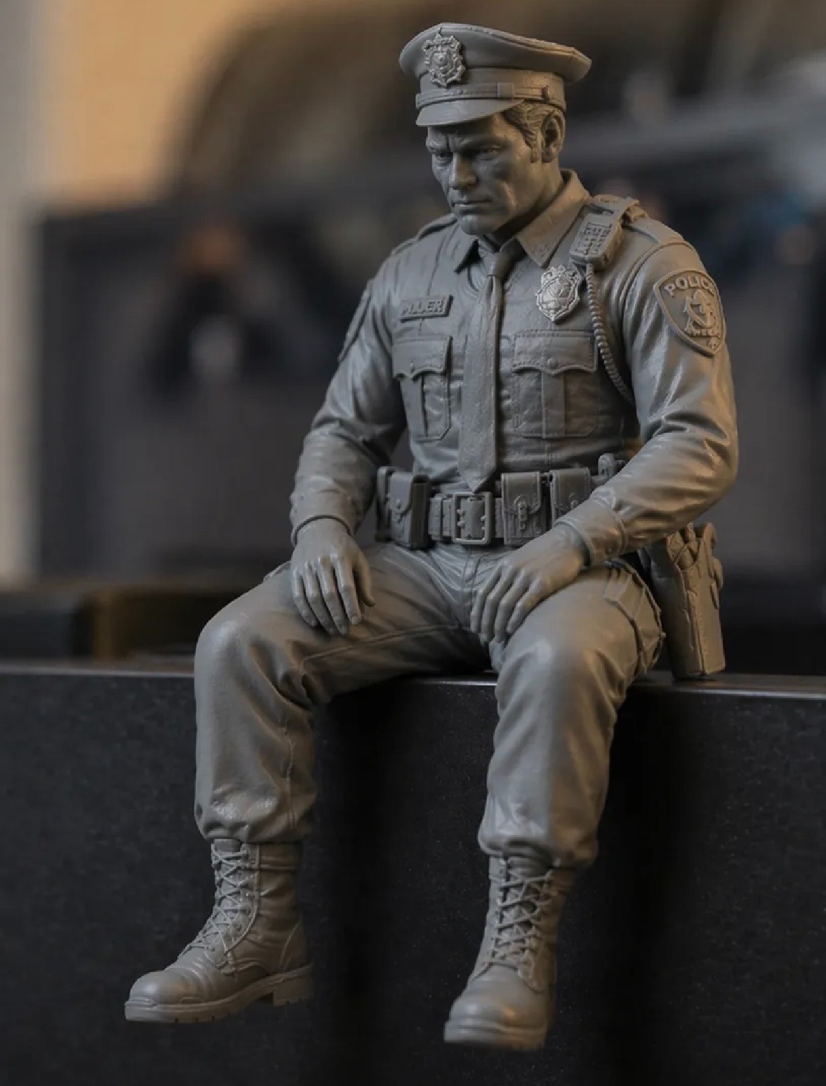 Workplace Professional SAD Ledge Sitter Figures 🖤 Paintable – Decor – Gift