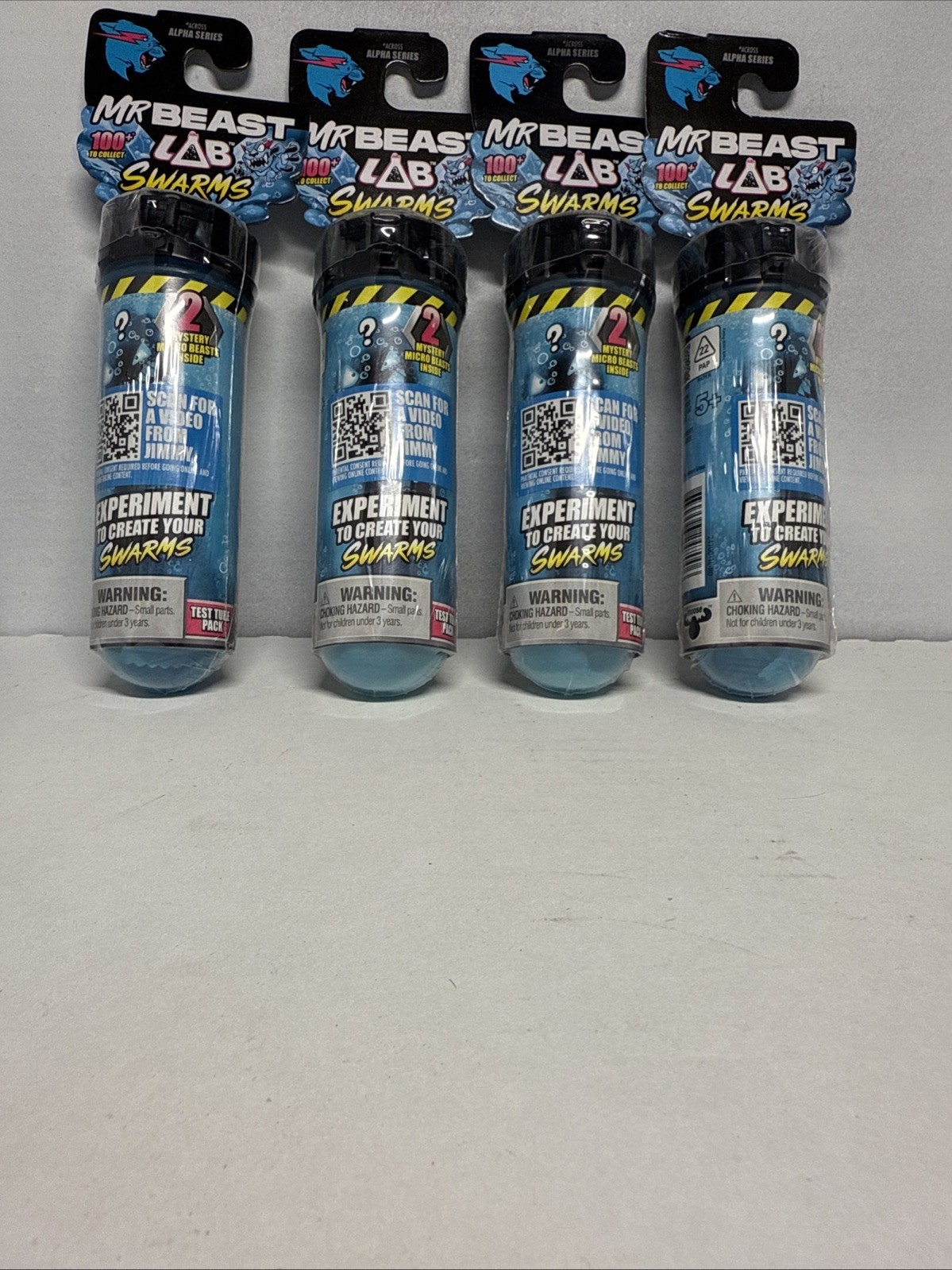 Mr. Beast Lab Swarms Test Tube Micro Beast Figures Sealed Set Of 4