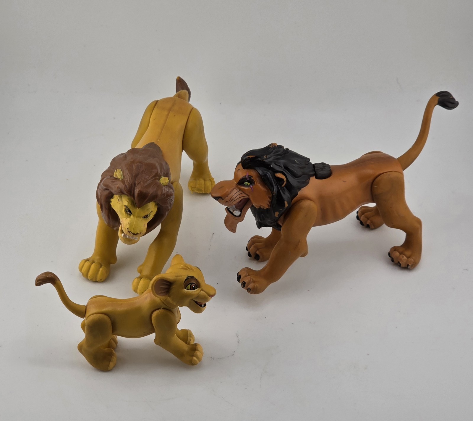 The Lion King 1994 Disney Mattel Battle Action Figures Mufasa Scar Simba READ